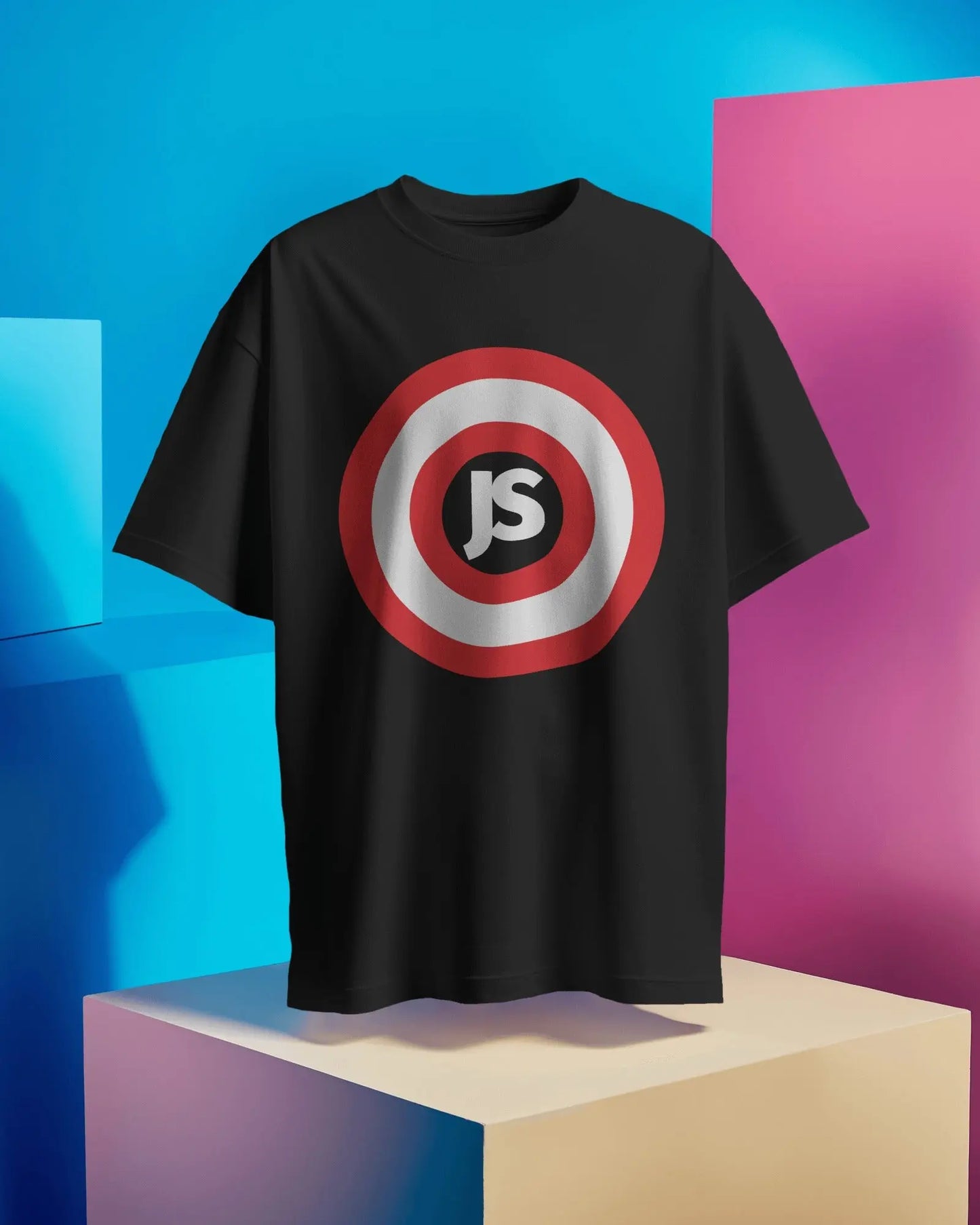 Captain JS Short Sleeve T-Shirt - Fun and Functional for JavaScript Developers DevHero India