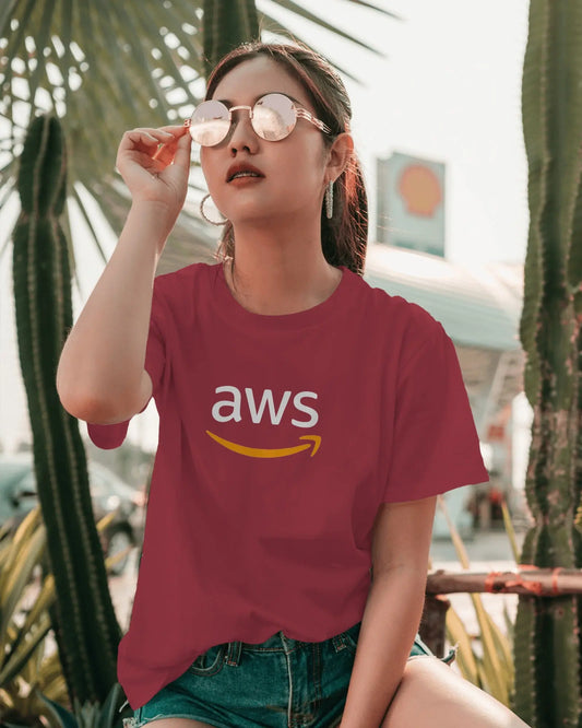 Amazon Web Services (AWS) – Programmer, Coding, Computer Science TShirt DevHero India