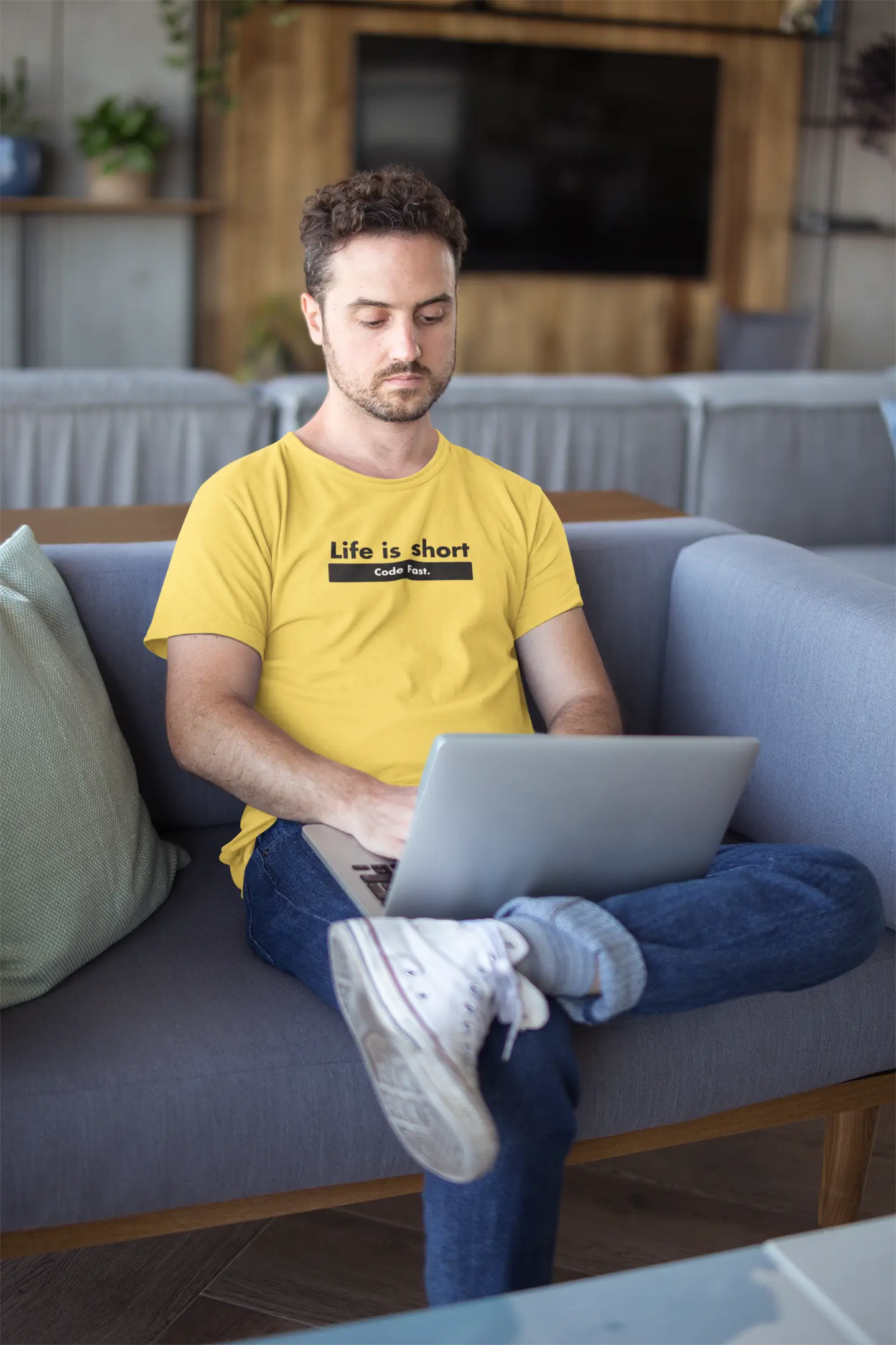 Life is Short! Code Fast - Unisex Coding T-Shirt for developers DevHero India