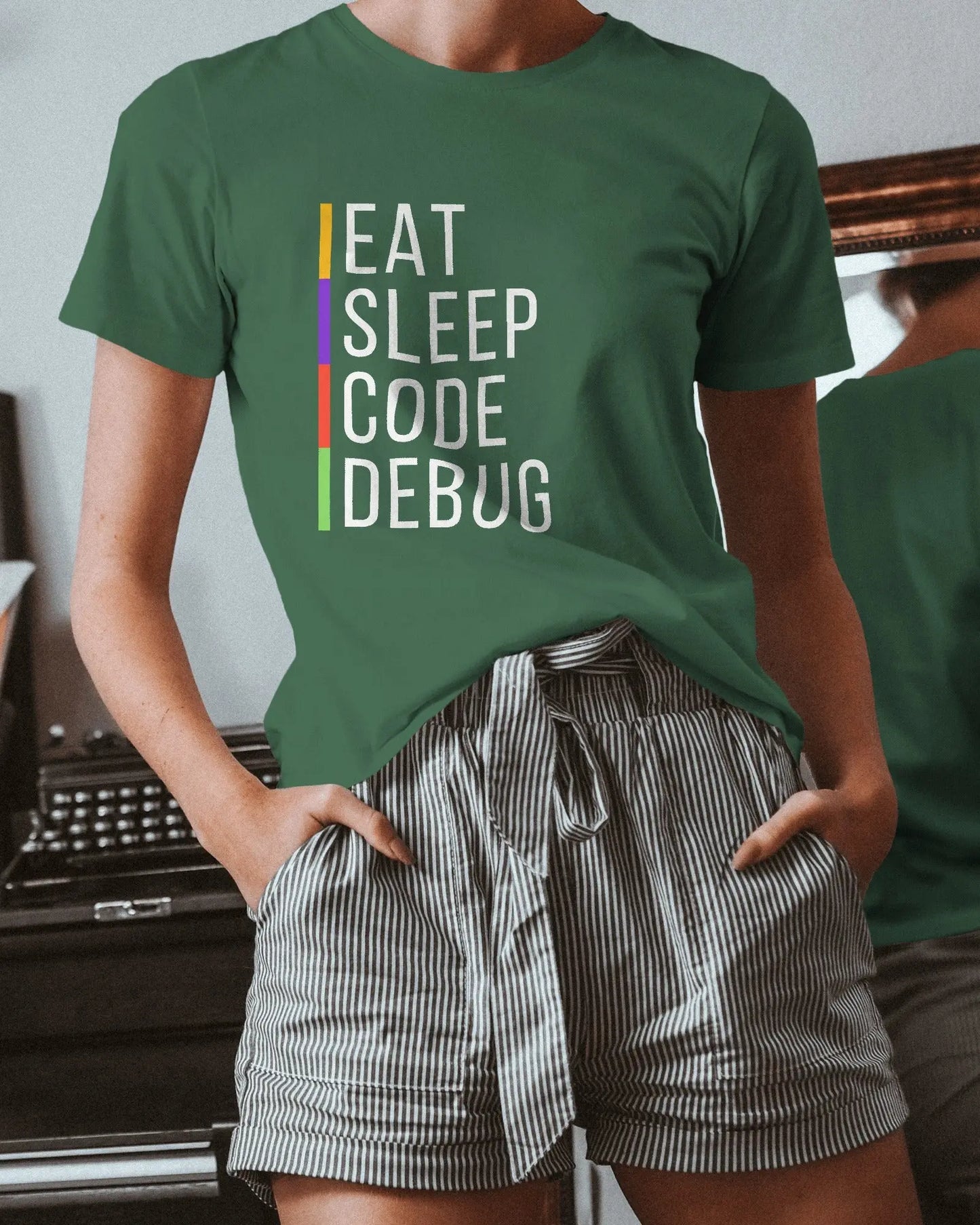 Eat Sleep Code Debug - Unisex Clasic T-Shirt DevHero India