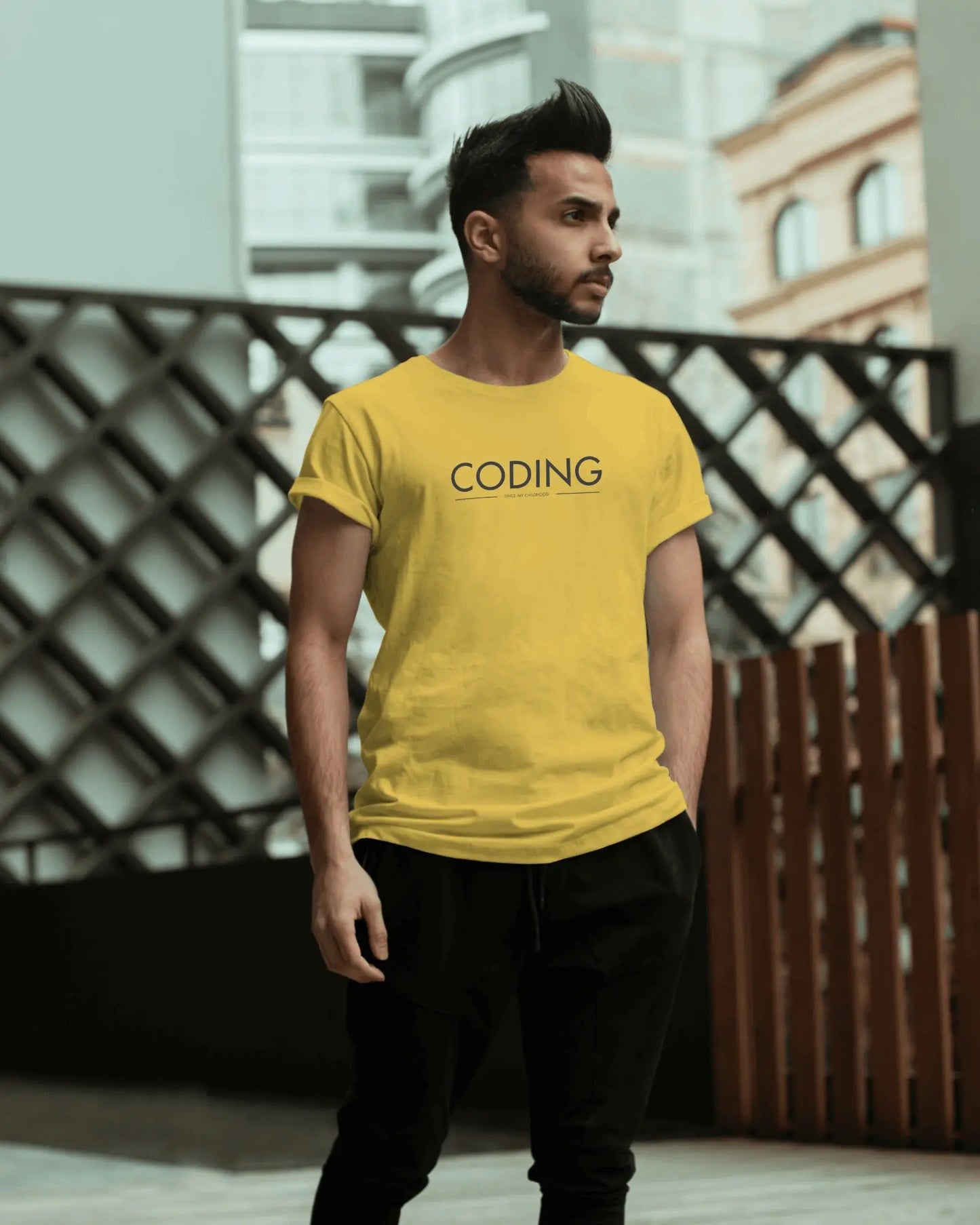 Coding Since Childhood - Unisex Coding T-Shirt for developers DevHero India