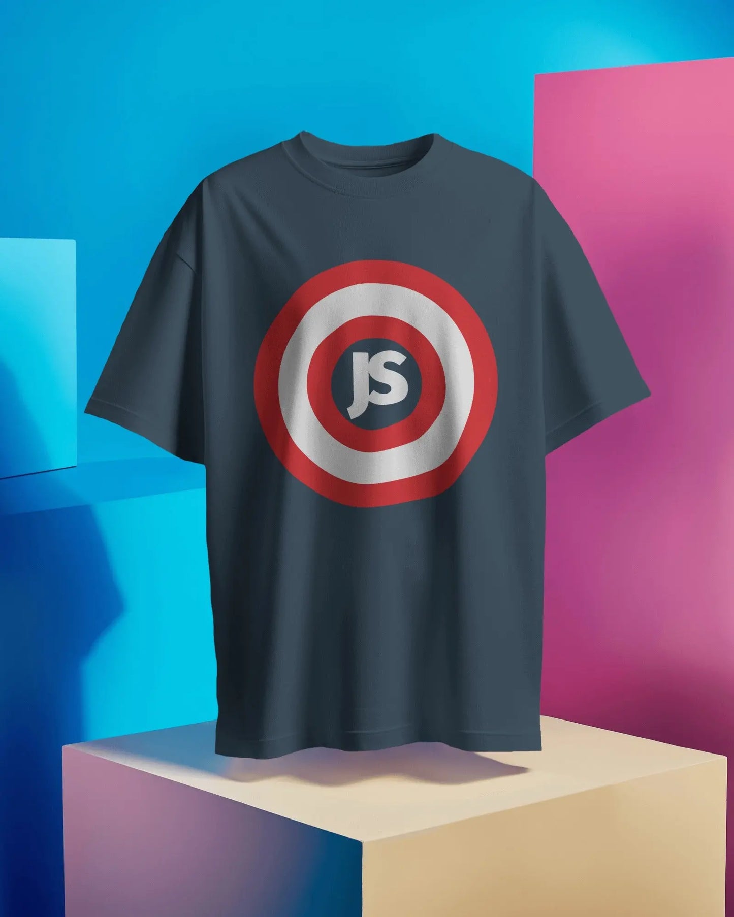 Captain JS Short Sleeve T-Shirt - Fun and Functional for JavaScript Developers DevHero India