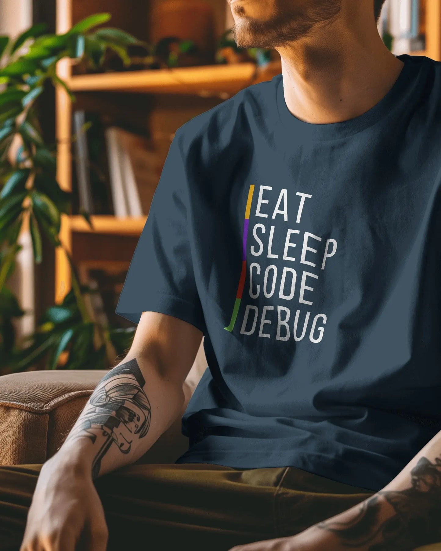 Eat Sleep Code Debug - Unisex Clasic T-Shirt DevHero India