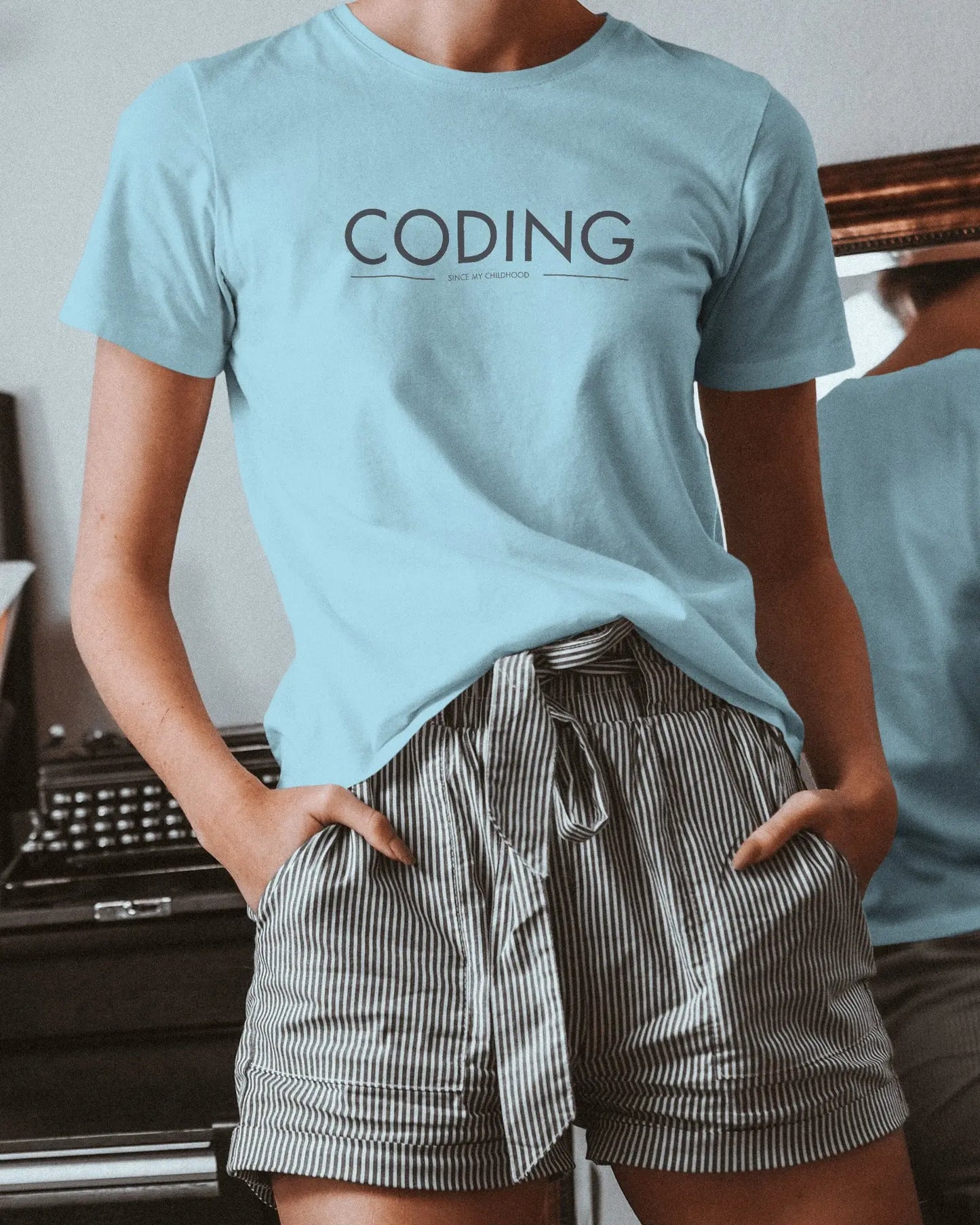 Coding Since Childhood - Unisex Coding T-Shirt for developers DevHero India