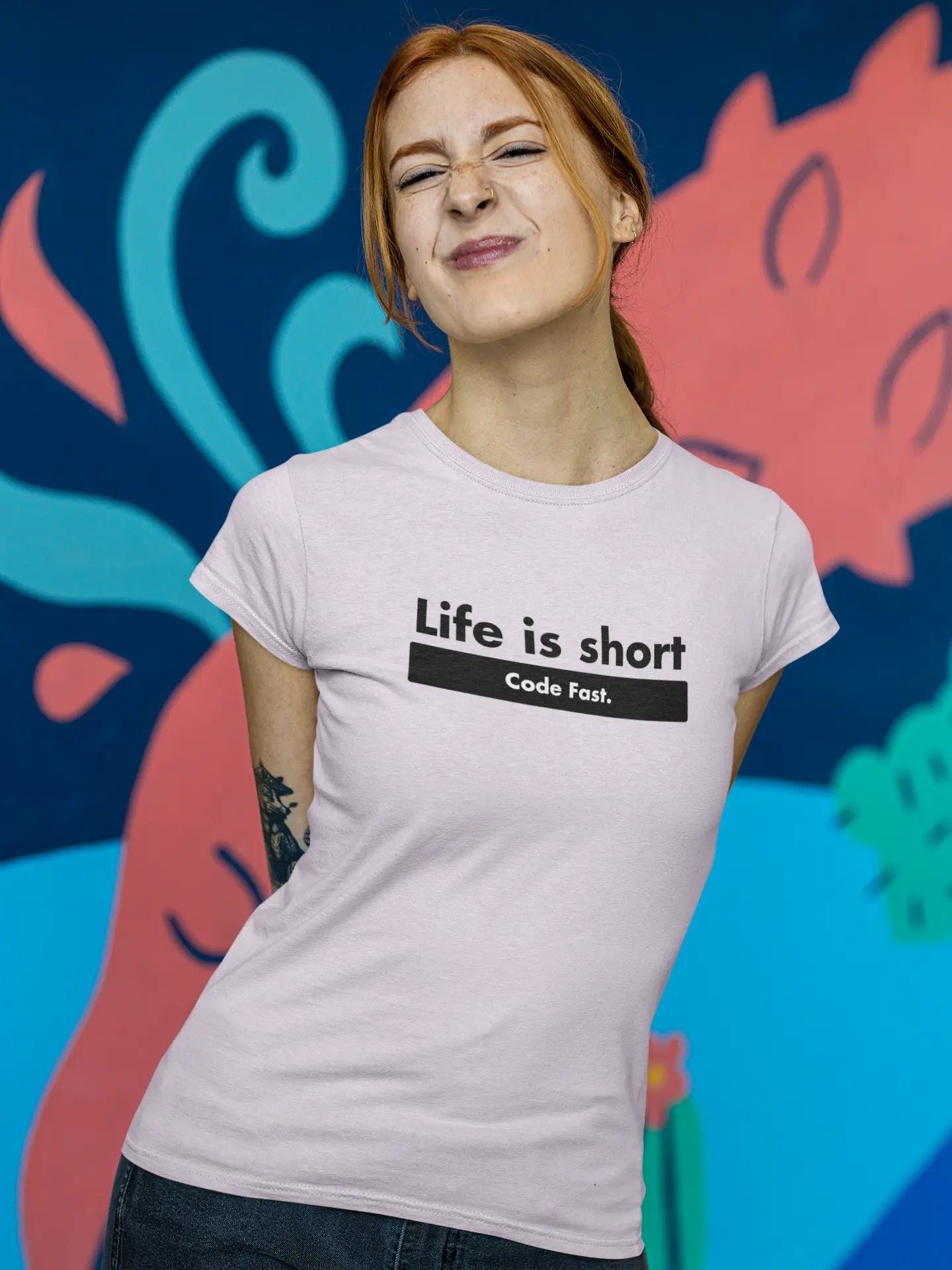 Life is Short! Code Fast - Unisex Coding T-Shirt for developers DevHero India