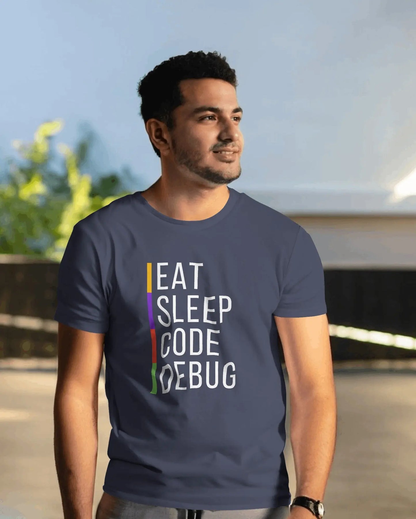 Eat Sleep Code Debug - Unisex Clasic T-Shirt DevHero India