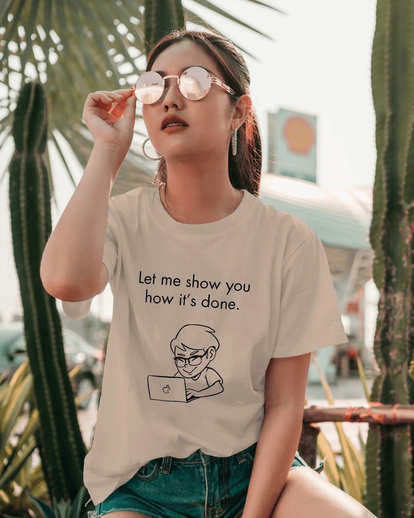 Let me show you how it's done - Unisex Classic Round Neck T-Shirt DevHero India