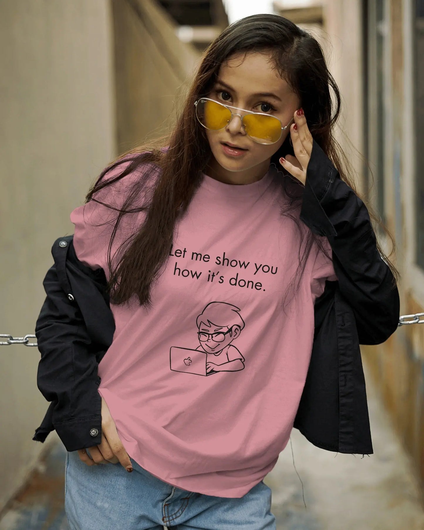 Let me show you how it's done - Unisex Classic Round Neck T-Shirt DevHero India