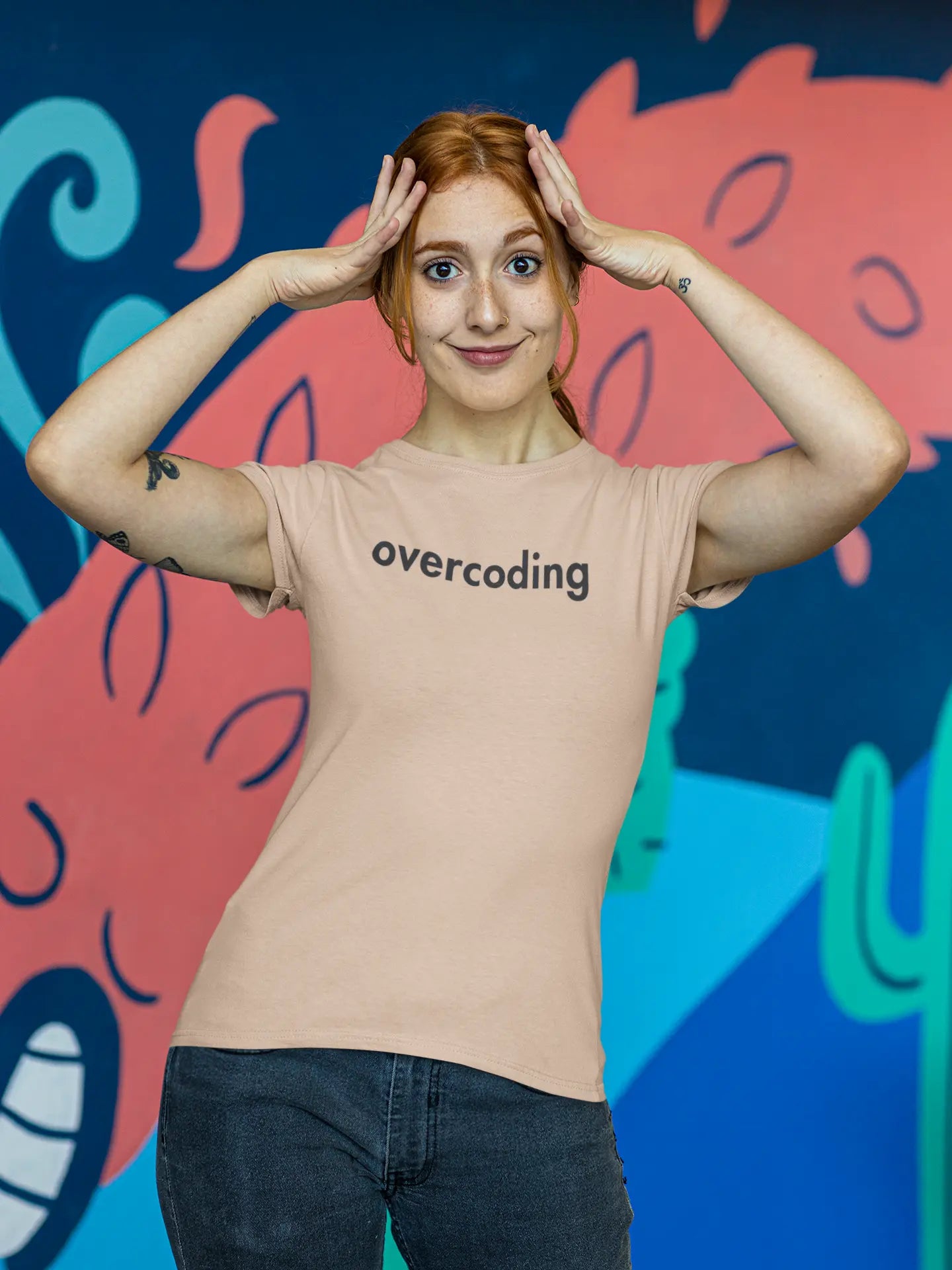 Overcoding - Unisex Coding T-Shirt for developers DevHero India
