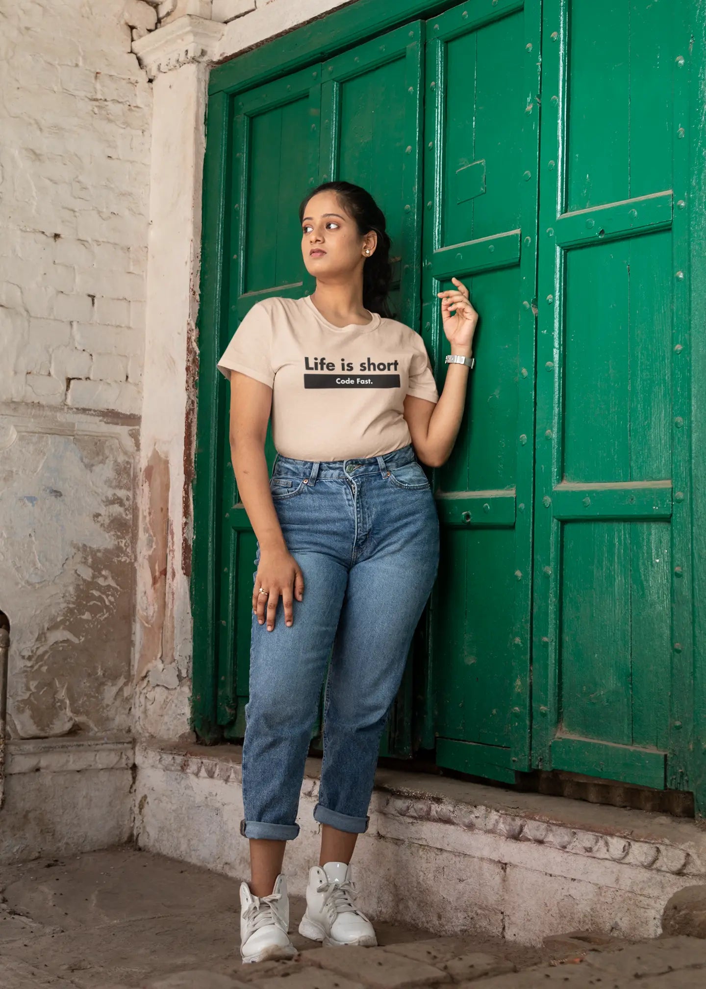 Life is Short! Code Fast - Unisex Coding T-Shirt for developers DevHero India