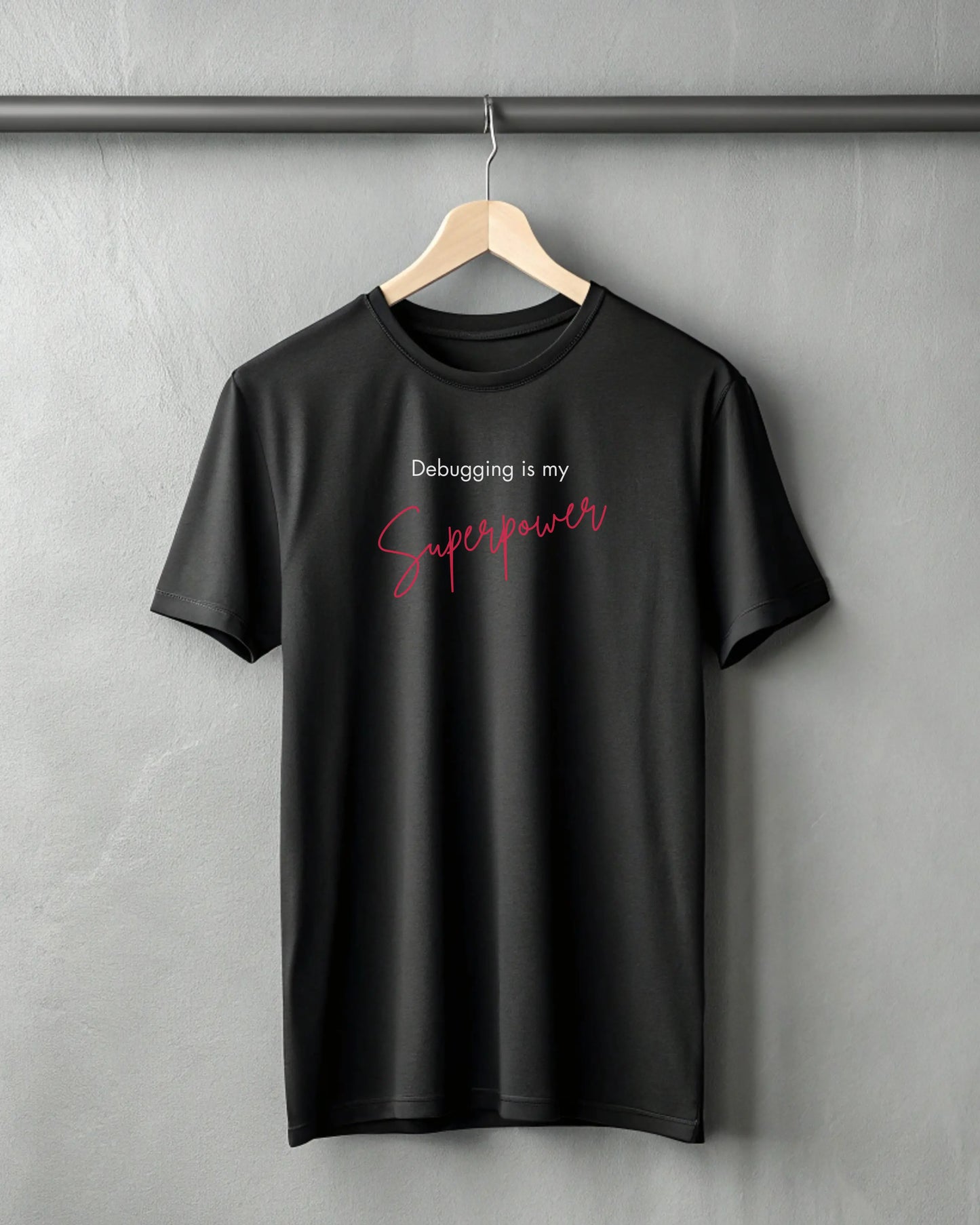 Debugging is my super power | Premium Supima T-Shirt for Programmers DevHero India