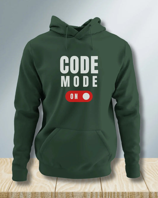 Code Mode On (White) - Focused Coding Gear for Programmers by DevHero DevHero India