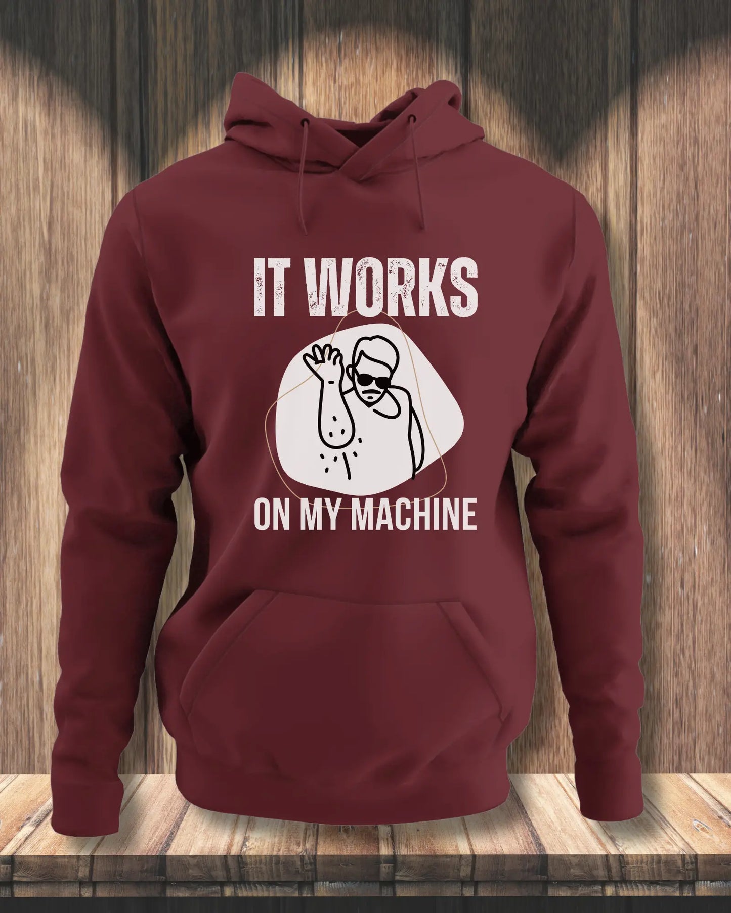 It Works on My Machine (White) - A Fun Coding Geek Hoodie by DevHero DevHero India