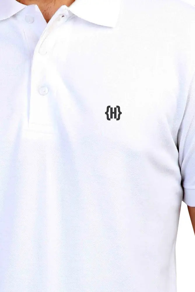 Unisex DevHero Official Polo Half Sleeve T-shirt (black) DevHero India