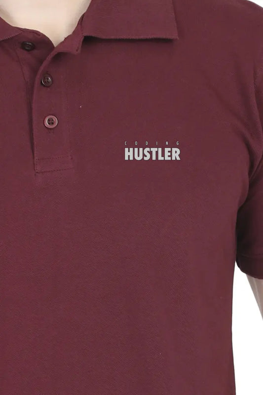 Coding Hustler Unisex Polo Half Sleeve T-shirt DevHero India