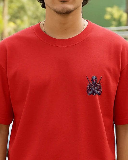 Chase Dreams Not Deadlines | Unisex Oversized T-Shirt for Developers | Red Color DevHero India