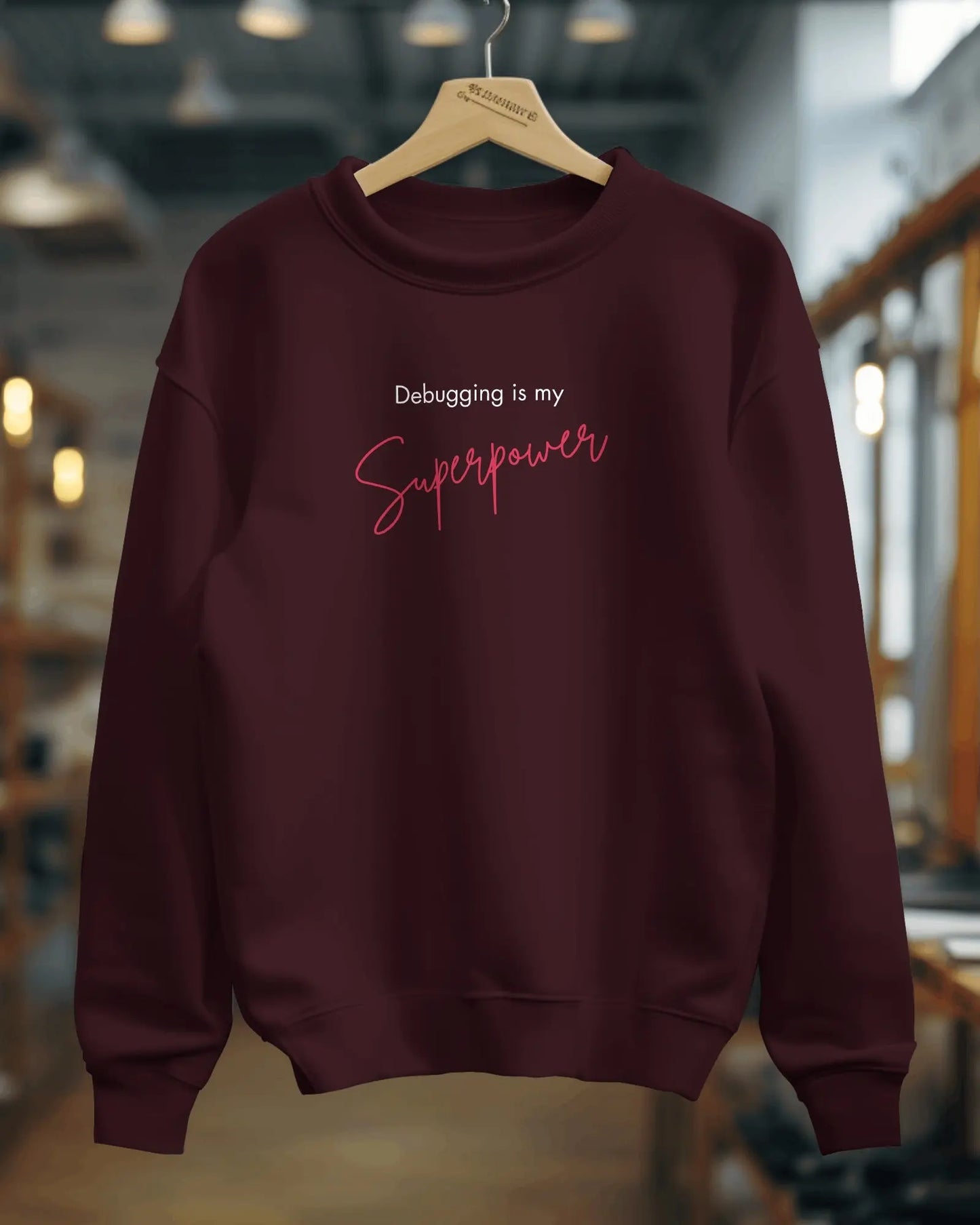Debugging is my super power – Classic Sweatshirt for Developers DevHero India