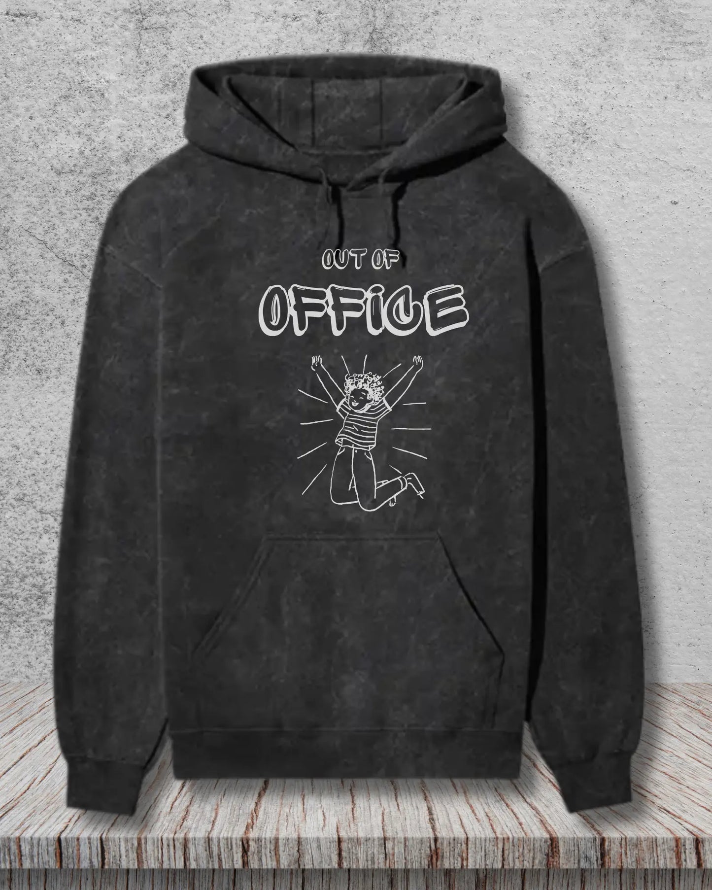 Out of Office (White) - Relax in Style with DevHero’s Coding Hoodies for Programmers | Acid Wash Hoodie DevHero India