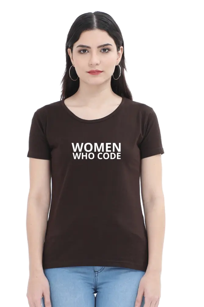 Women Who Code Empowering T-Shirt - Black - Inspiring and Comfortable DevHero India