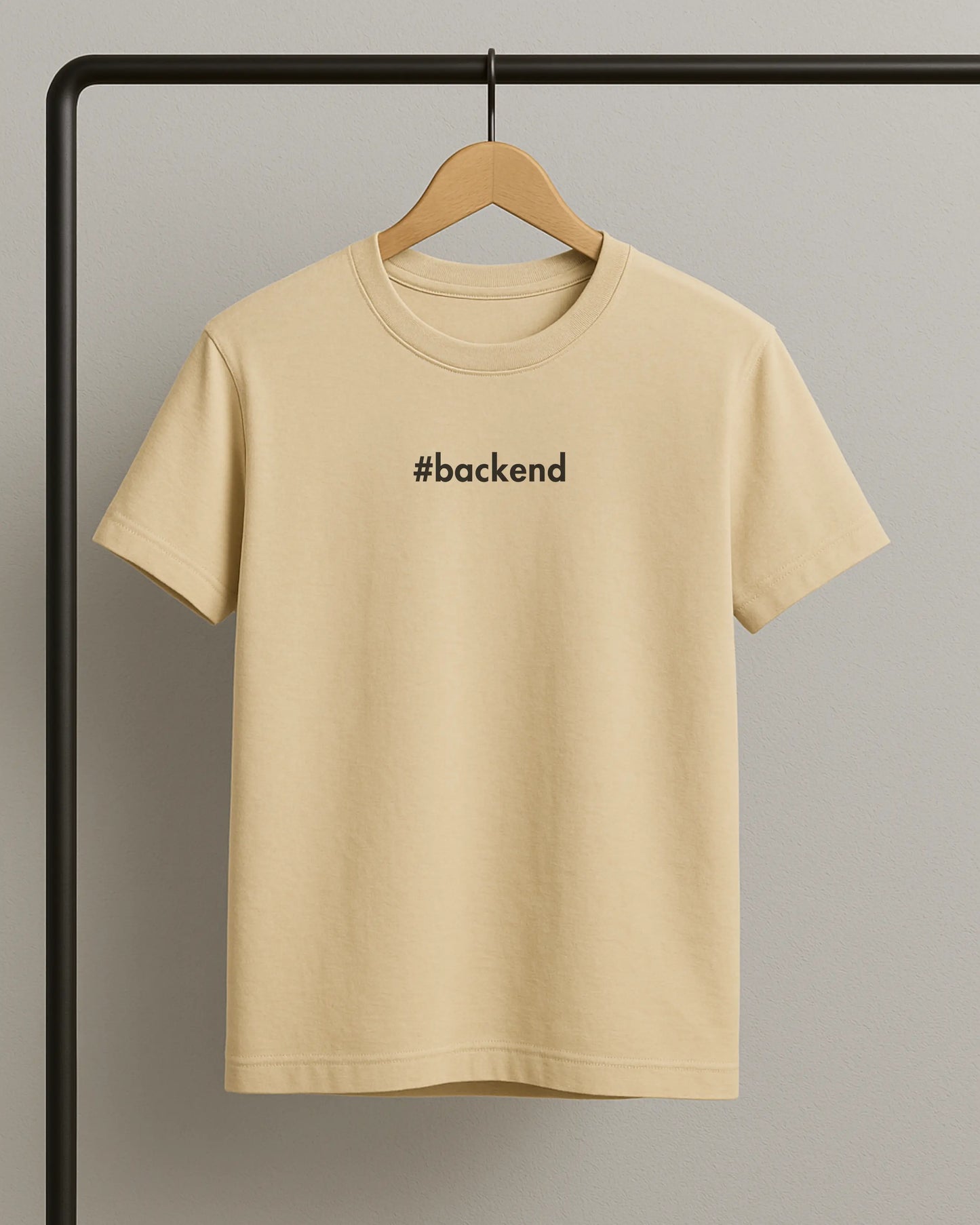 #backend | Premium Supima T-Shirt for Programmers | White DevHero India