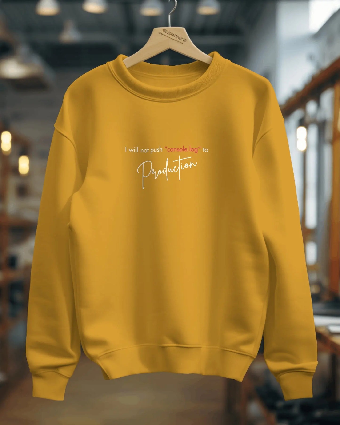 I will not push "console.log" to production - sweatshirt for the programmers DevHero India