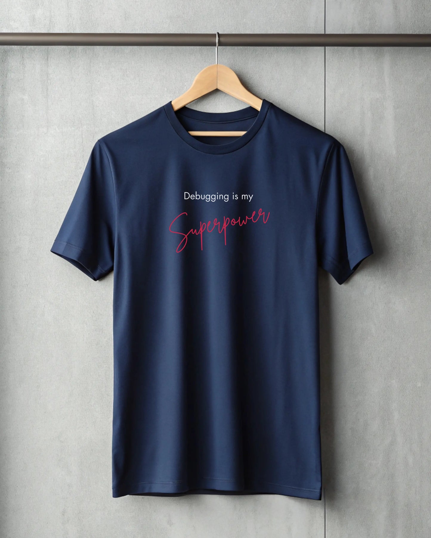 Debugging is my super power | Premium Supima T-Shirt for Programmers DevHero India