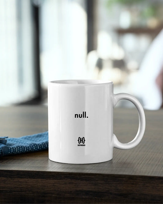 NULL - DevHero White Coffee Mug | Ceramic Coffee Mug for coders (11oz) DevHero India