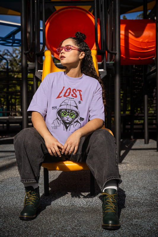 Lost in the Bugs | Unisex Oversized Coding T-Shirt DevHero India