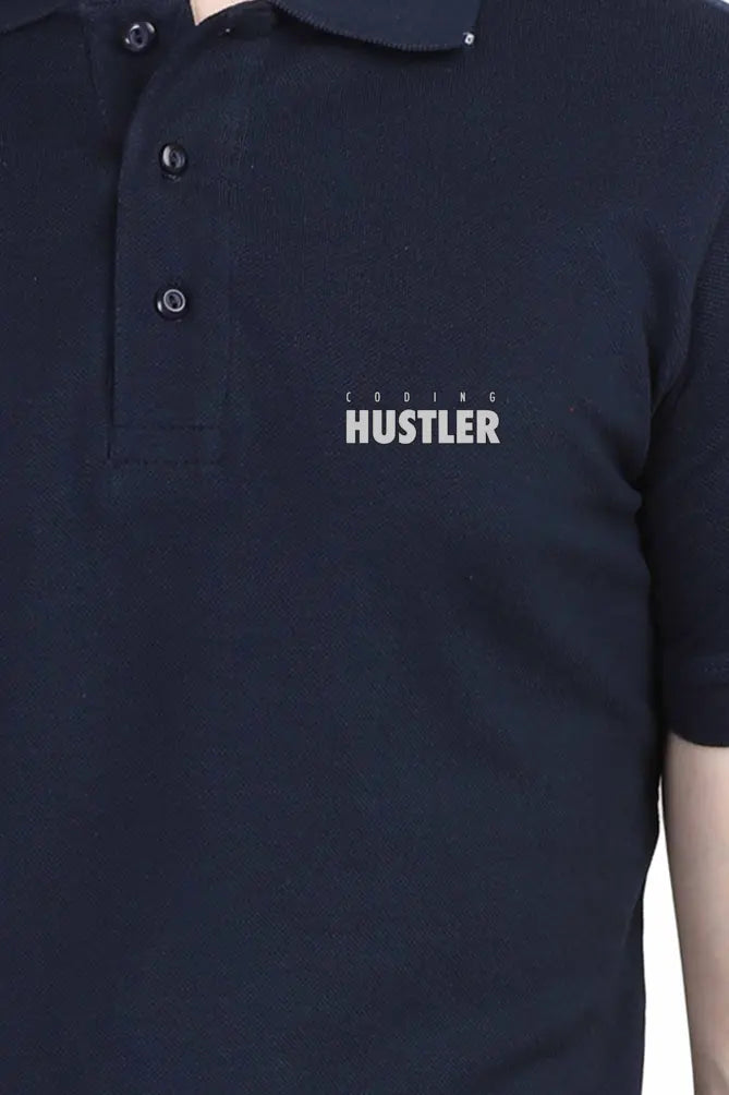 Coding Hustler Unisex Polo Half Sleeve T-shirt DevHero India