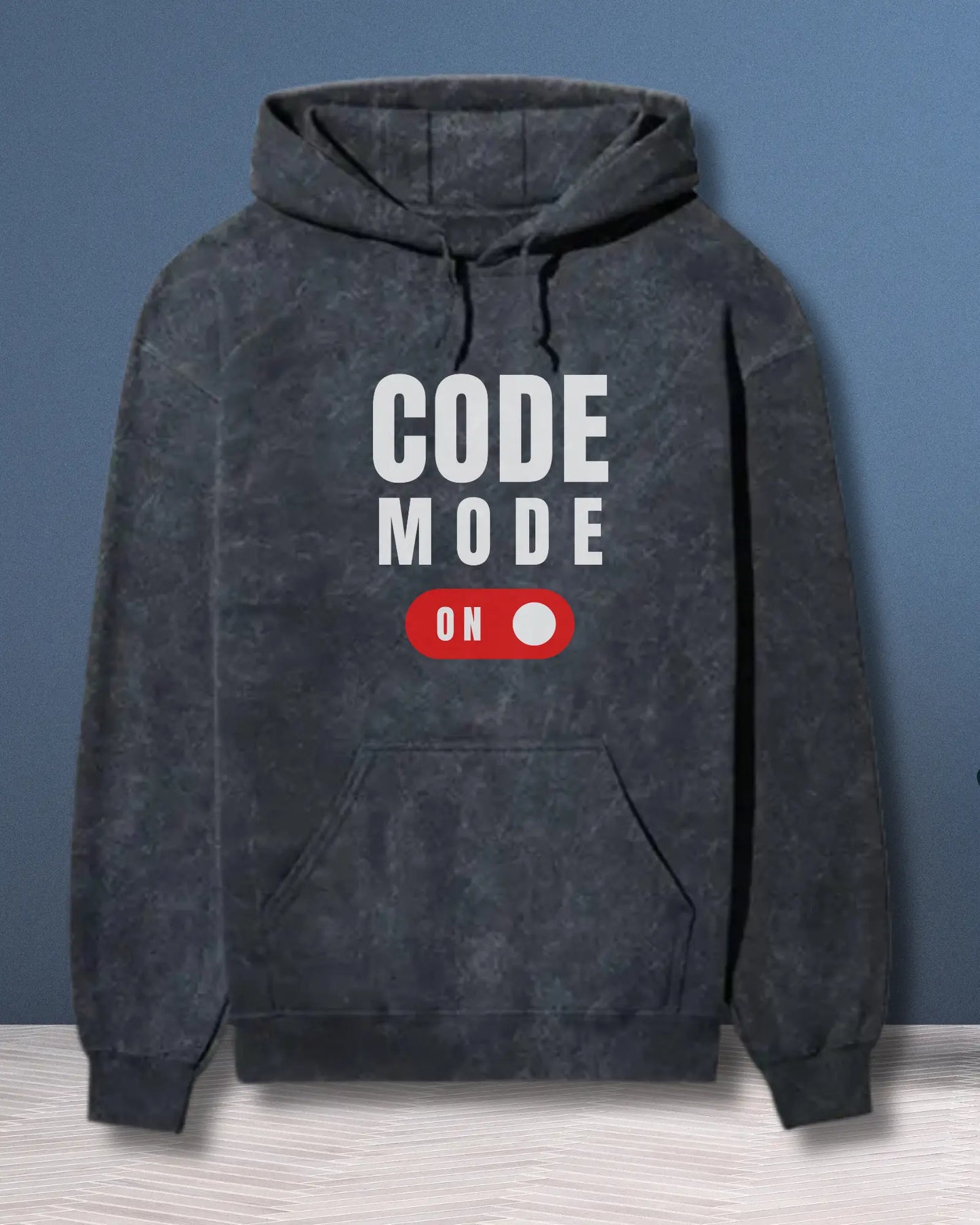 Code Mode On Acid Wash Hoodie - Focused Coding Gear for Programmers by DevHero DevHero India