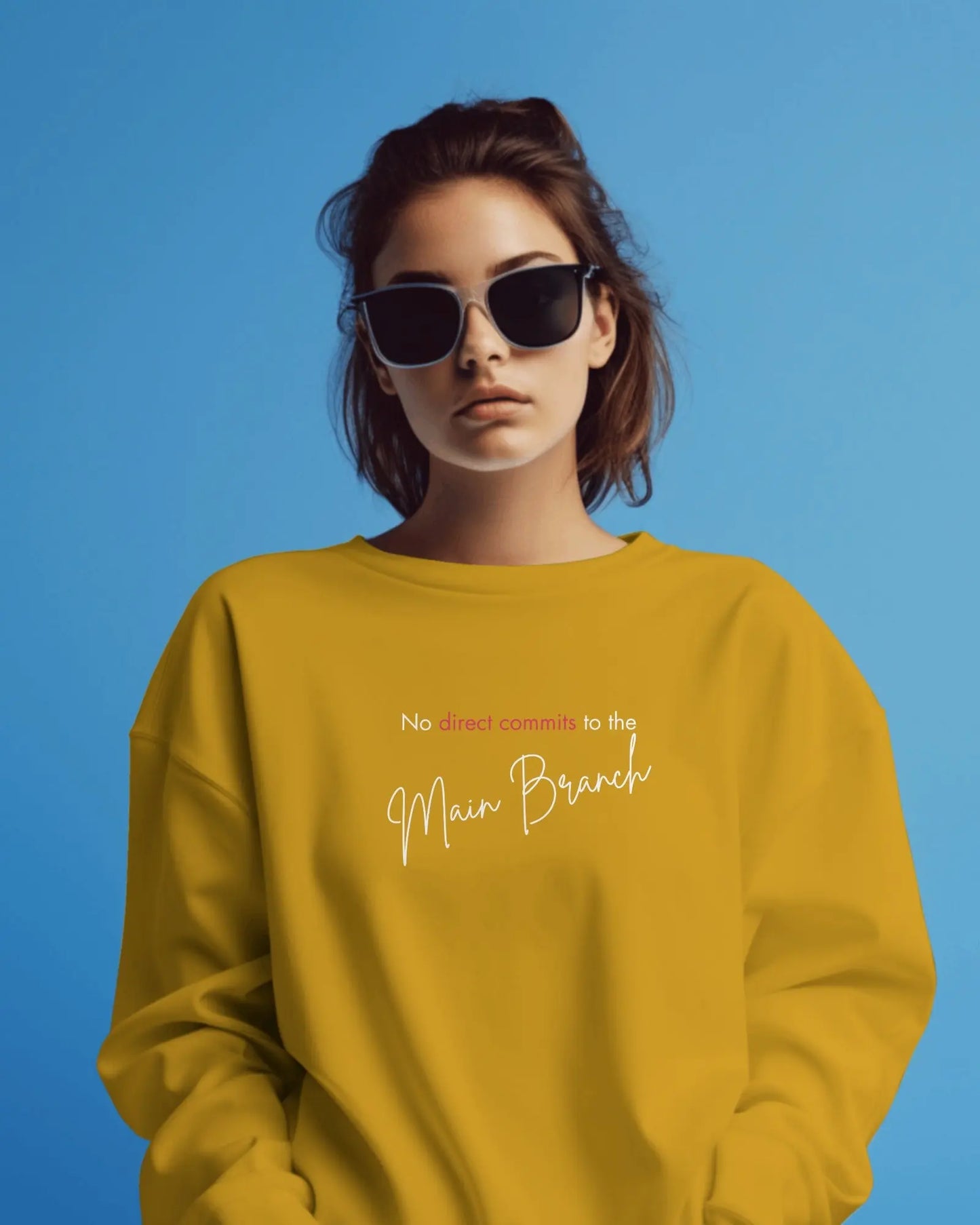 No Direct Commit to the main branch | Unisex Coder Sweatshirt DevHero India