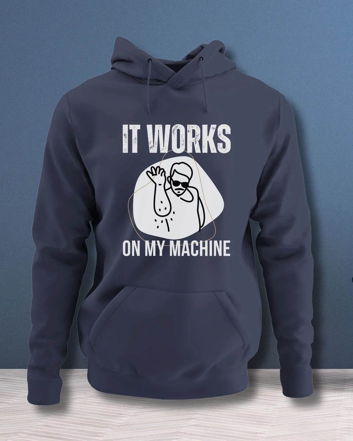 It Works on My Machine (White) - A Fun Coding Geek Hoodie by DevHero DevHero India