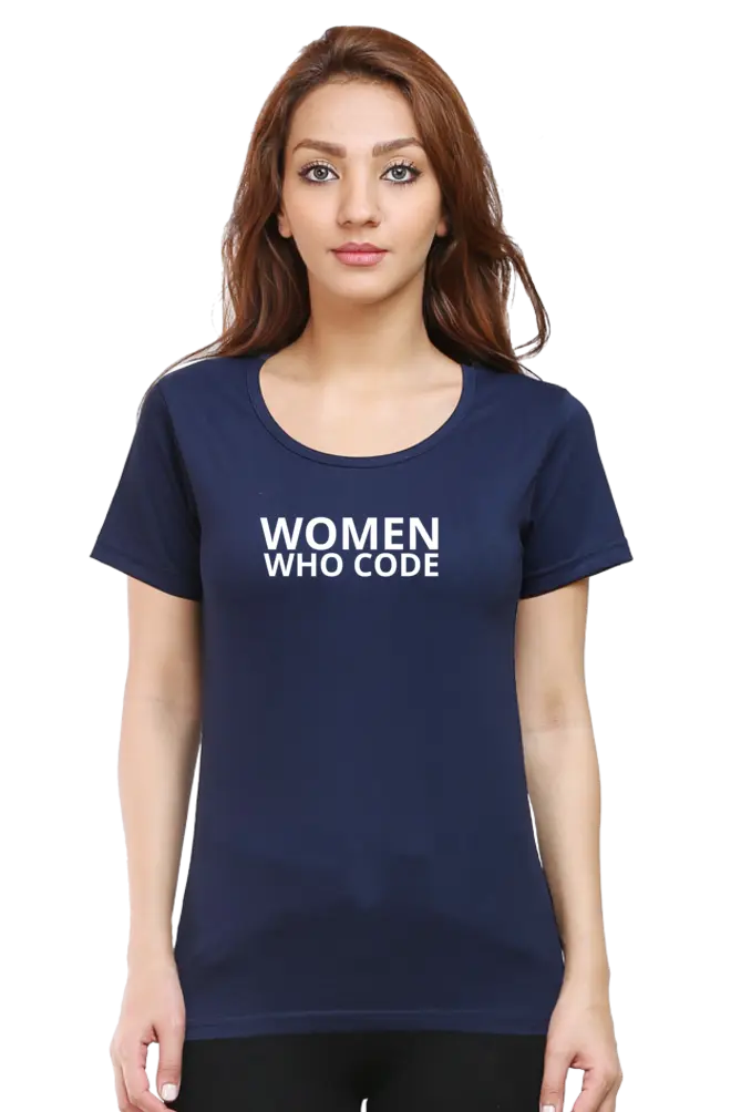 Women Who Code Empowering T-Shirt - Black - Inspiring and Comfortable DevHero India