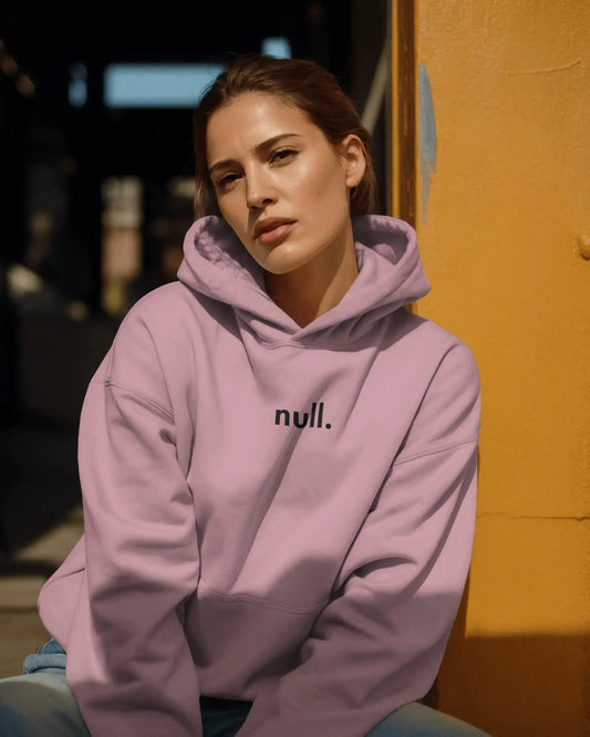 NULL - Unisex Heavy Weight Hoodie for Coders | White | 400 GSM Hoodie