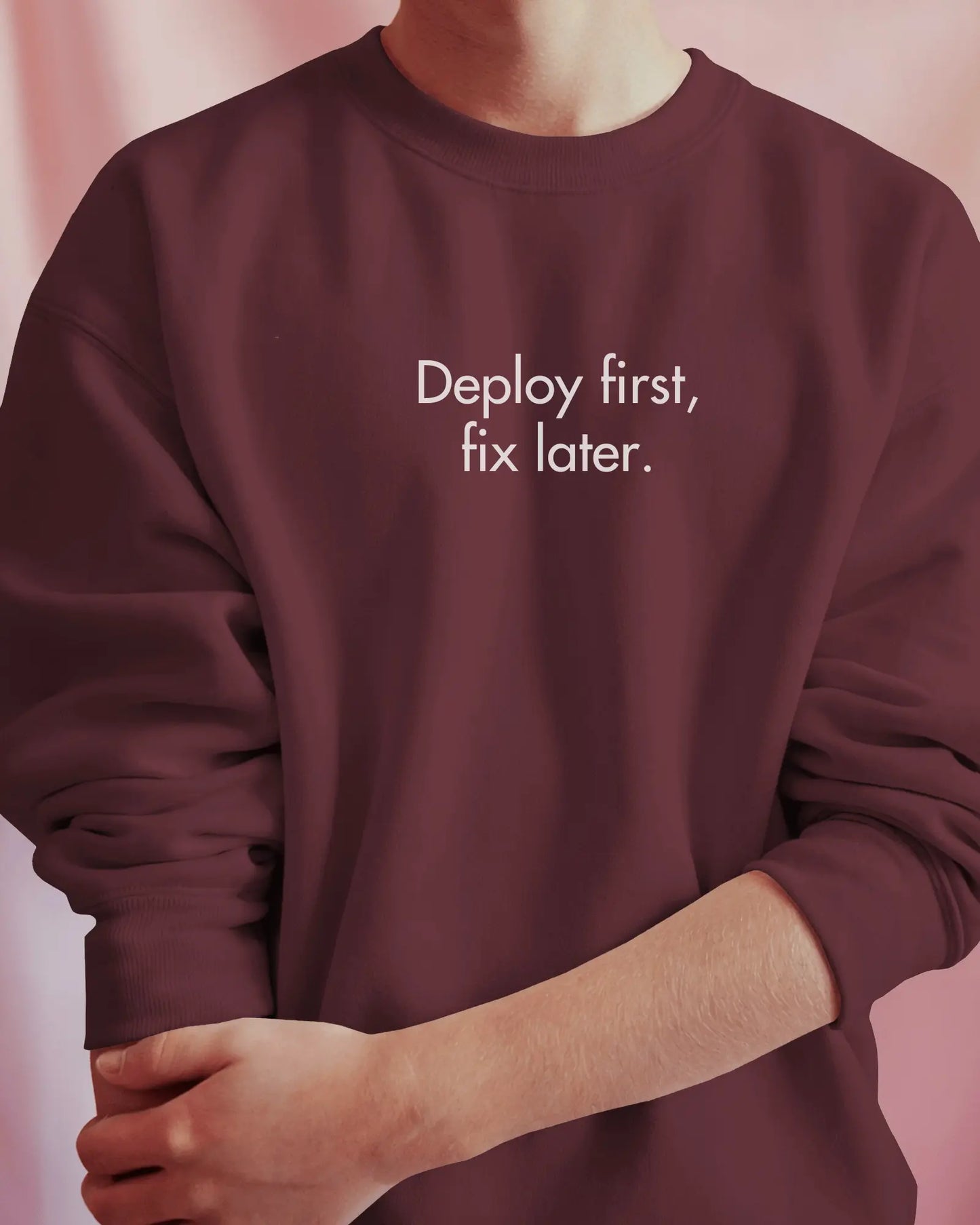 Deploy First Fix Later - DevHero Classic Sweatshirt DevHero India