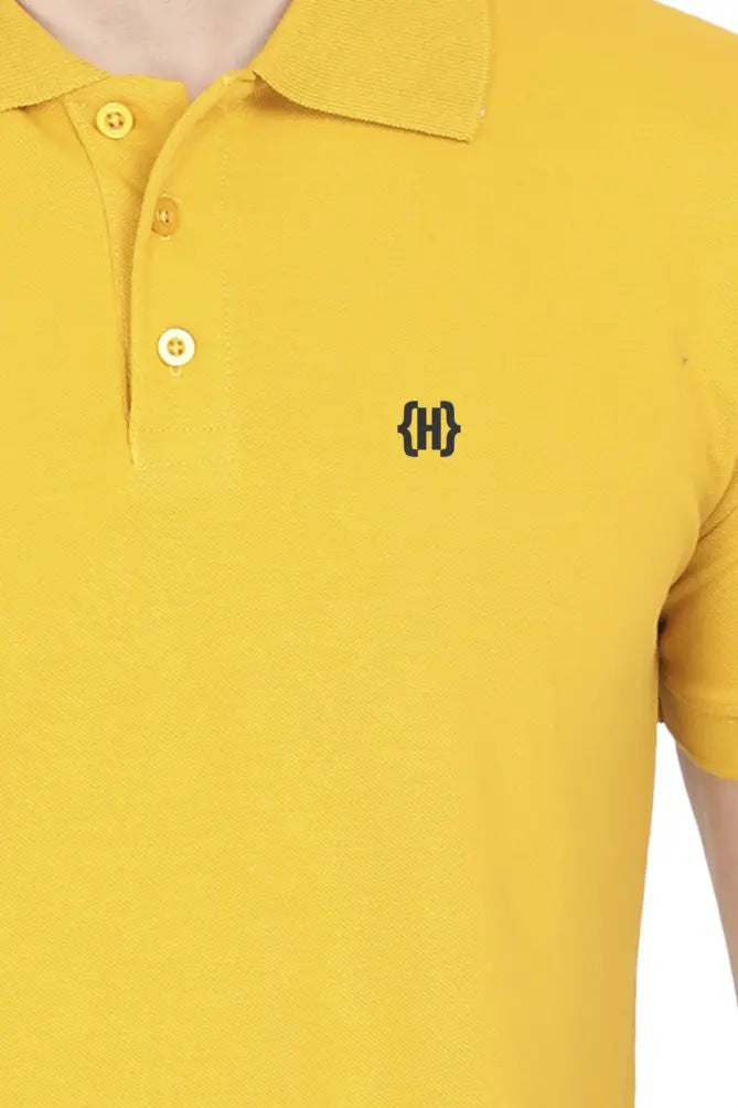 Unisex DevHero Official Polo Half Sleeve T-shirt (black) DevHero India
