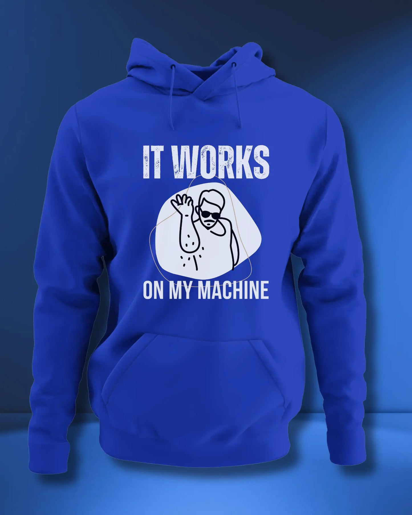 It Works on My Machine (White) - A Fun Coding Geek Hoodie by DevHero DevHero India