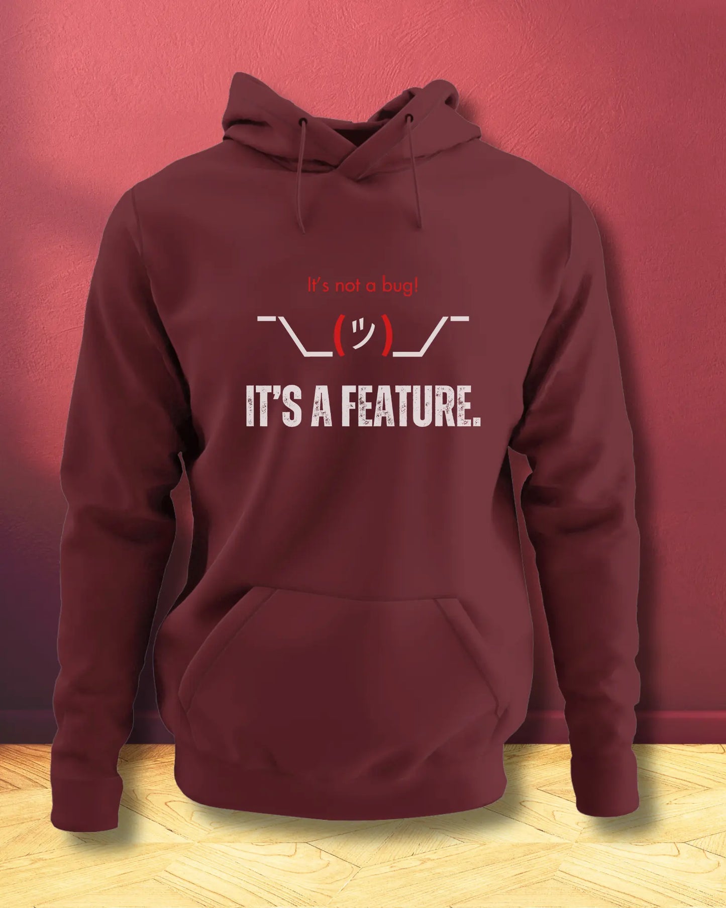 It’s Not a Bug, It’s a Feature - Humor Meets Style in This Coding Hoodie for Programmers DevHero India
