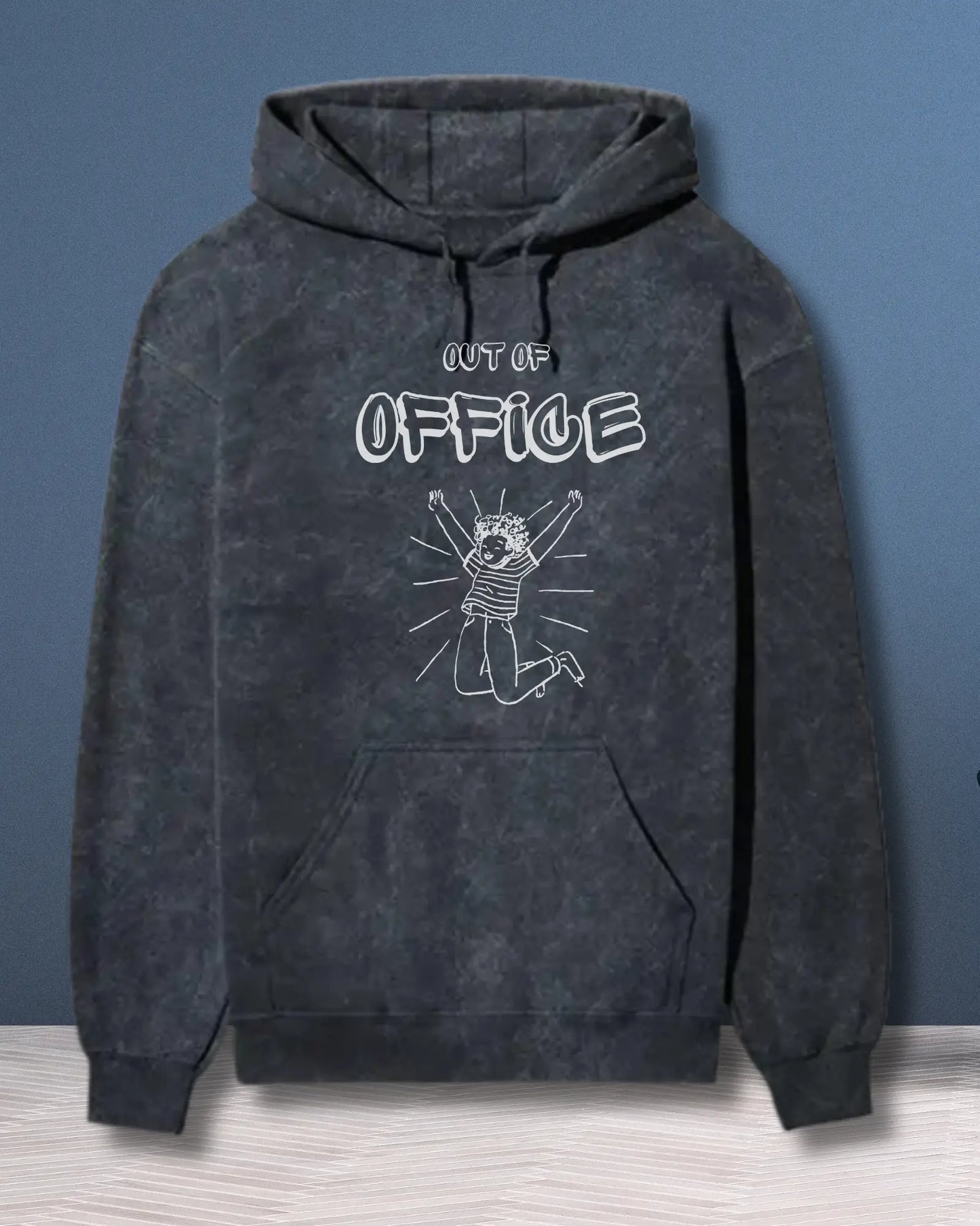 Out of Office (White) - Relax in Style with DevHero’s Coding Hoodies for Programmers | Acid Wash Hoodie DevHero India