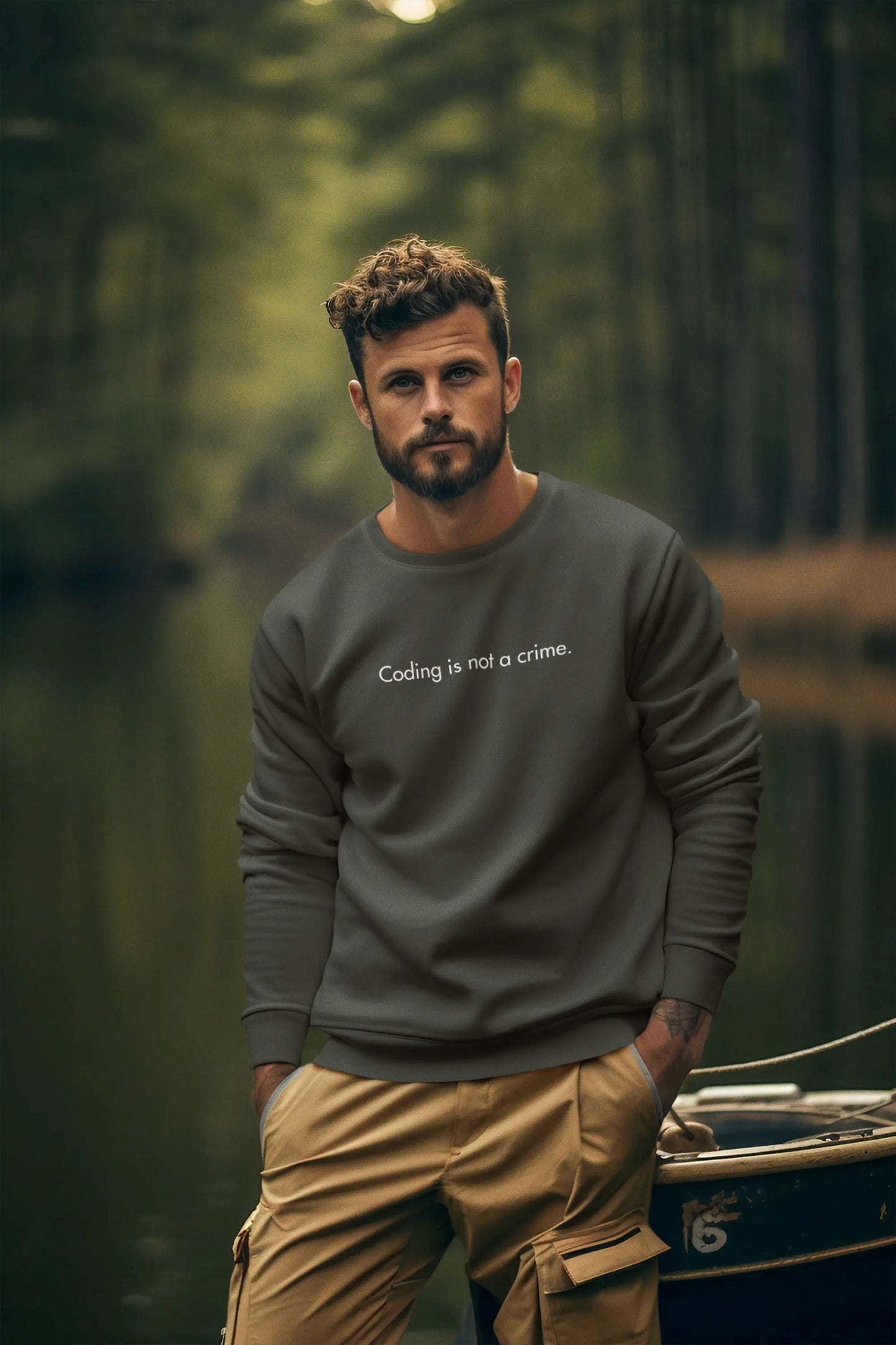 Coding is Not a Crime – Stylish Sweatshirt for Techies DevHero India