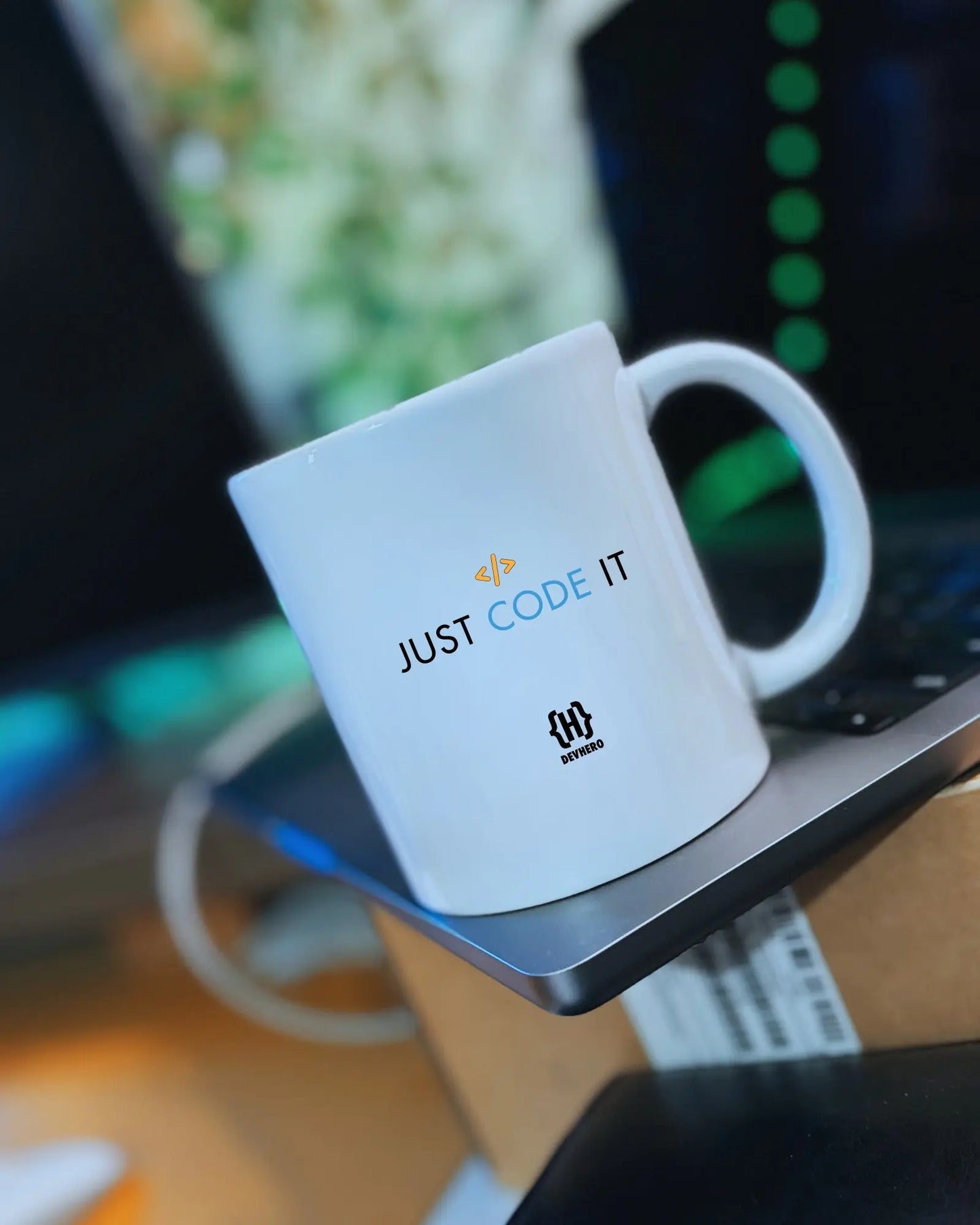 Just Code It - DevHero White Coffee Mug | Ceramic Coffee Mug for coders (11oz) DevHero India