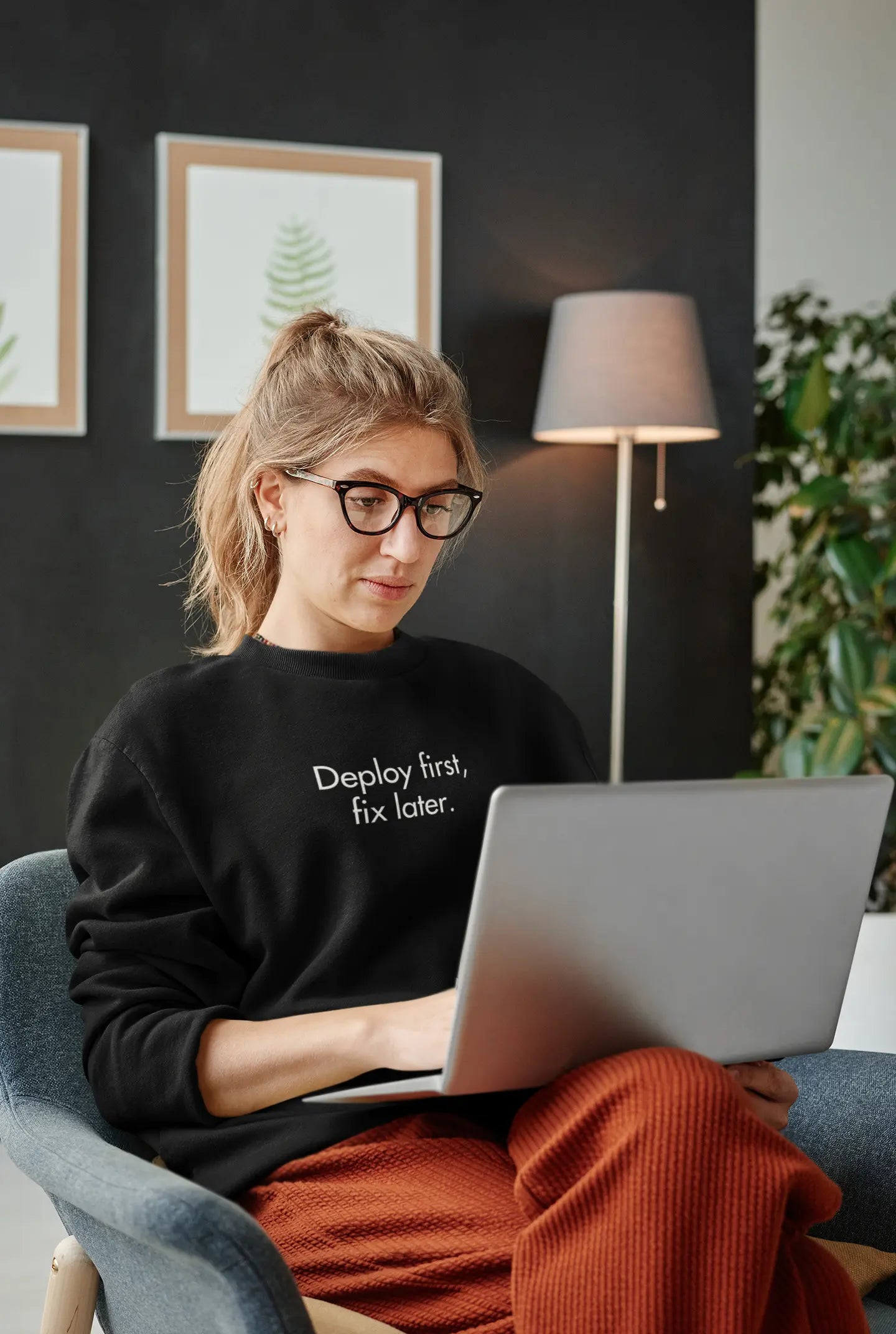 Deploy First Fix Later - DevHero Classic Sweatshirt DevHero India