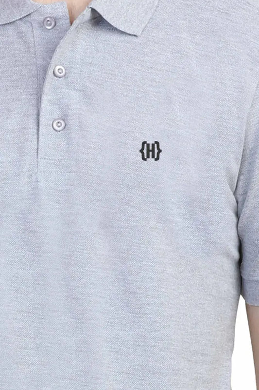 Unisex DevHero Official Polo Half Sleeve T-shirt (black) DevHero India