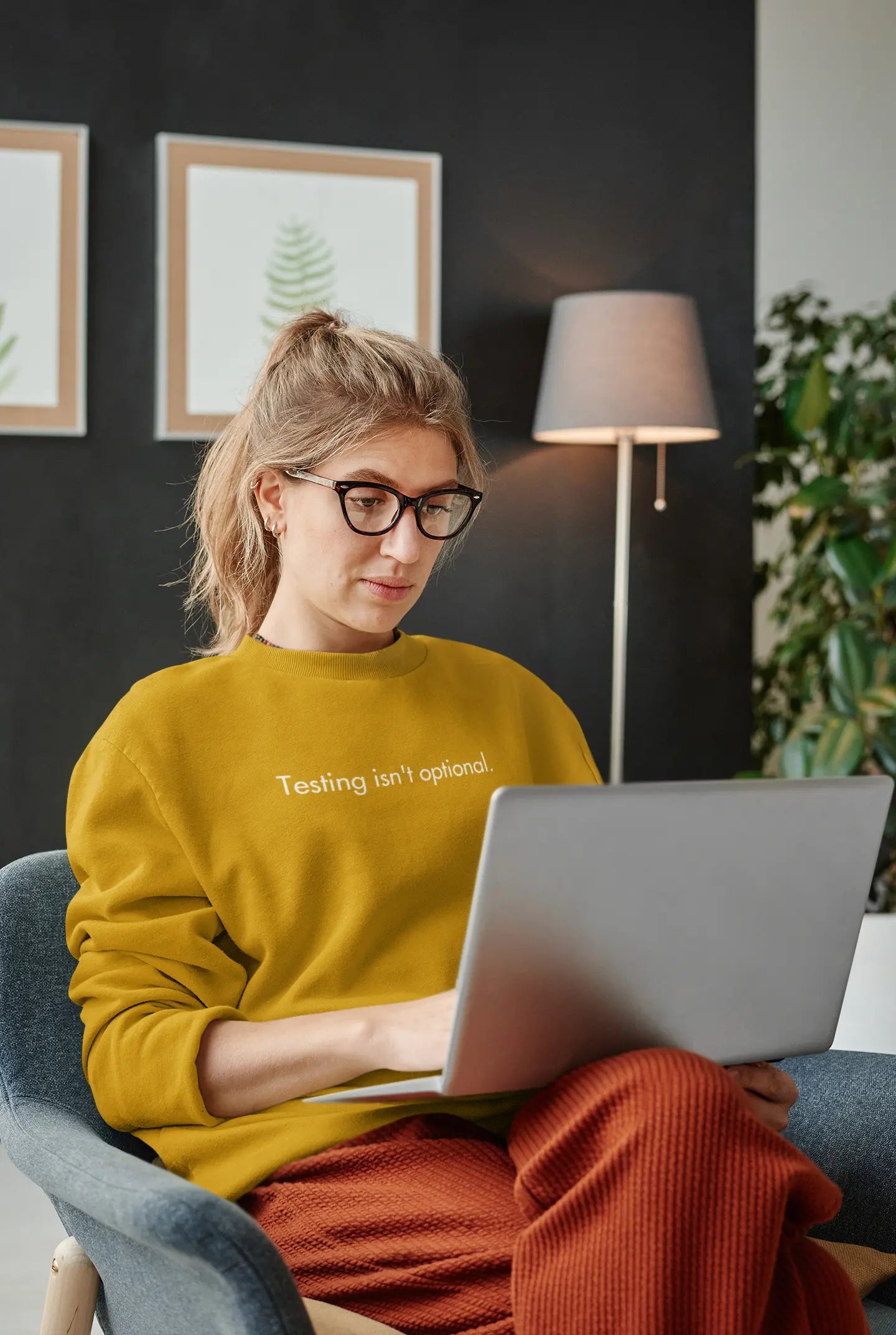 Testing isn't optional – Classic Sweatshirt for Developers DevHero India