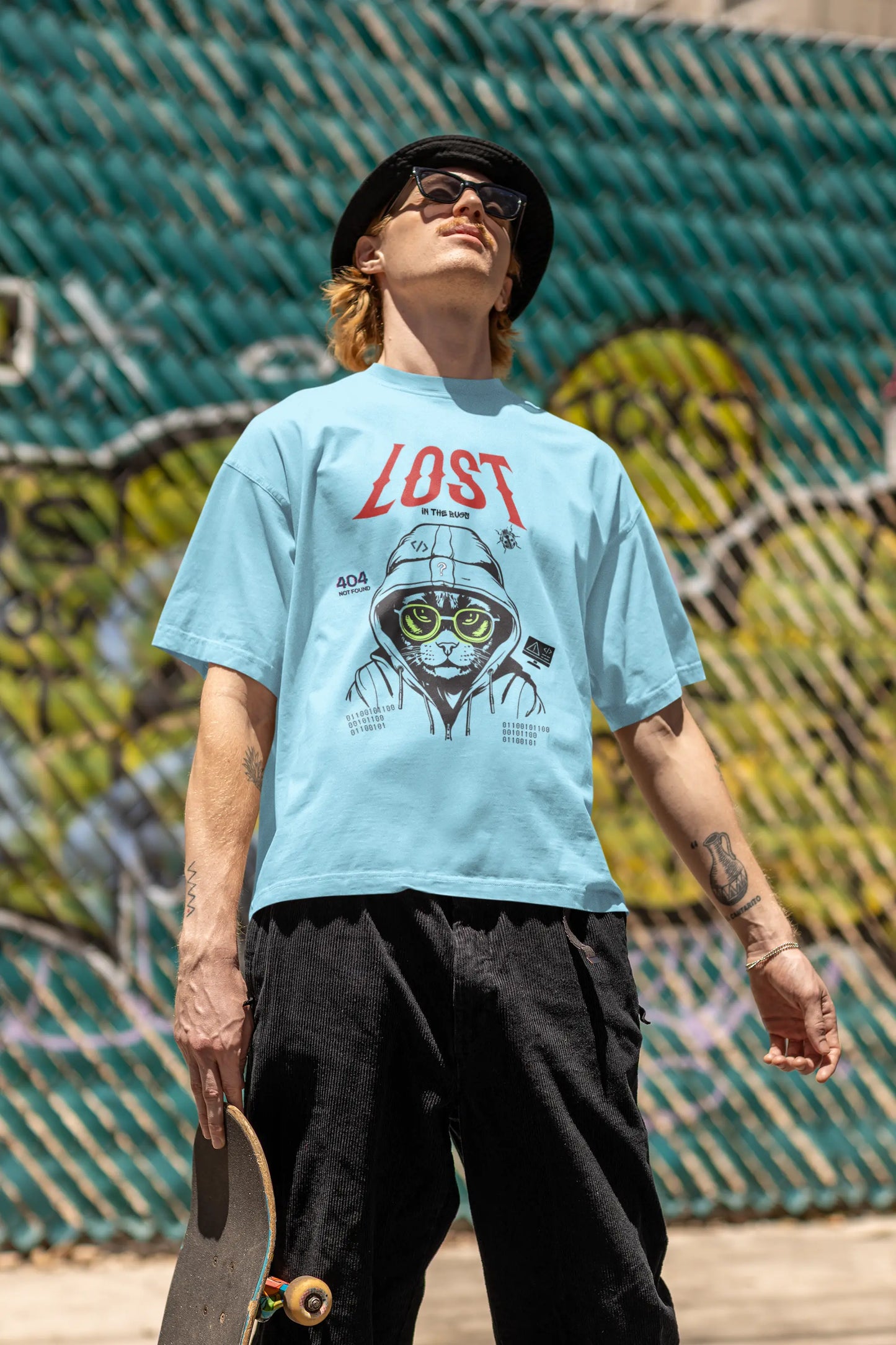 Lost in the Bugs | Unisex Oversized Coding T-Shirt DevHero India