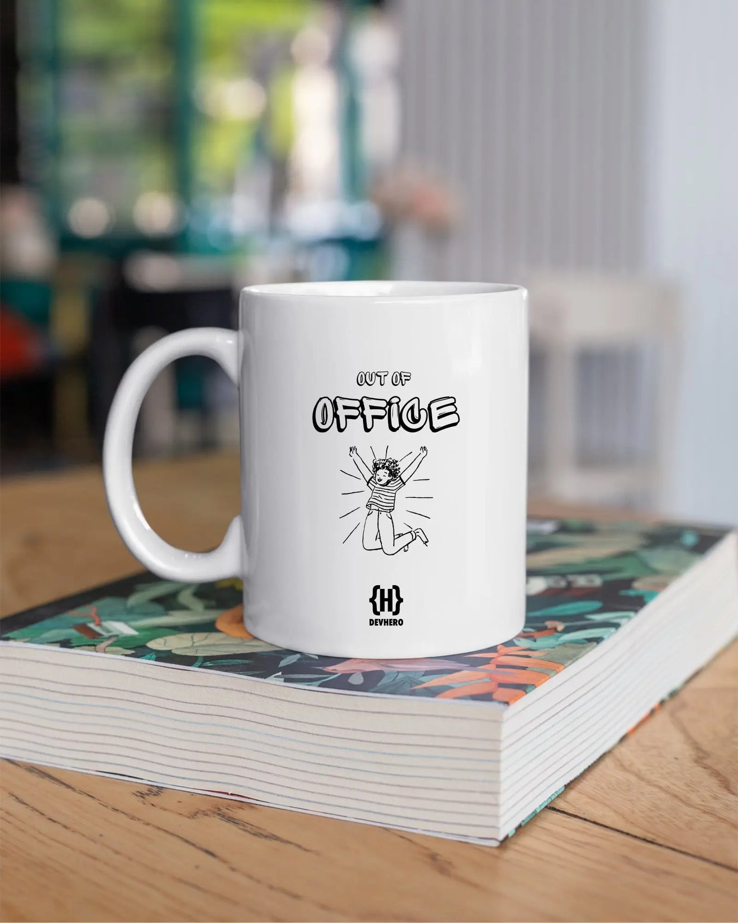 Out of Office - DevHero White Coffee Mug | Ceramic Coffee Mug for coders (11oz) DevHero India