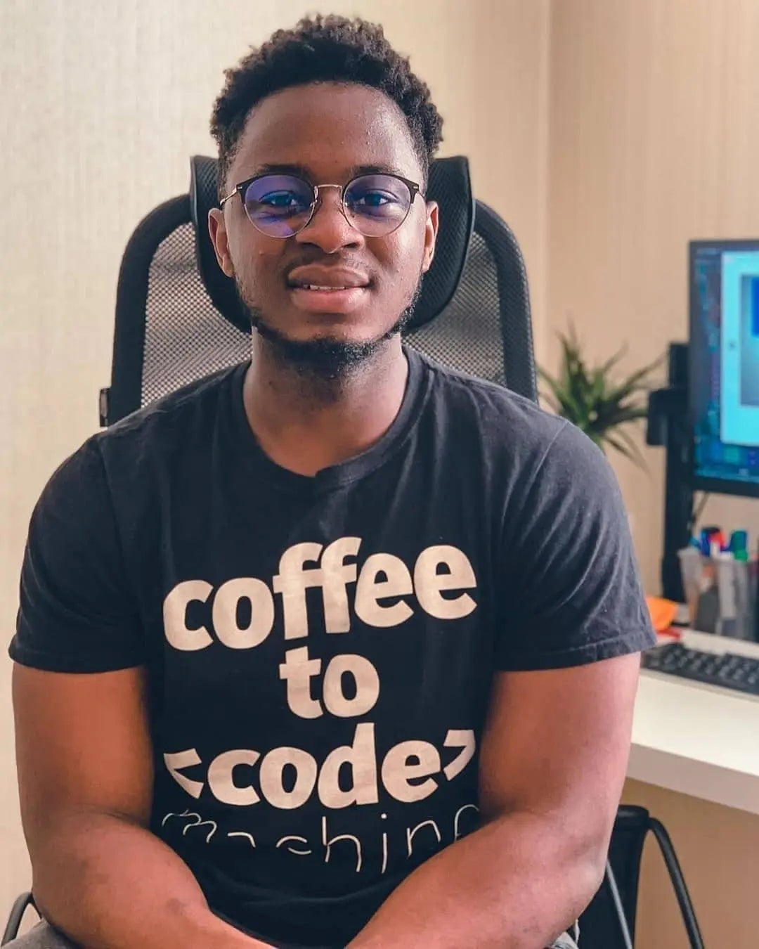 Coffee to Code Machine T-Shirt - Perfect for Coffee-Loving Coders DevHero India