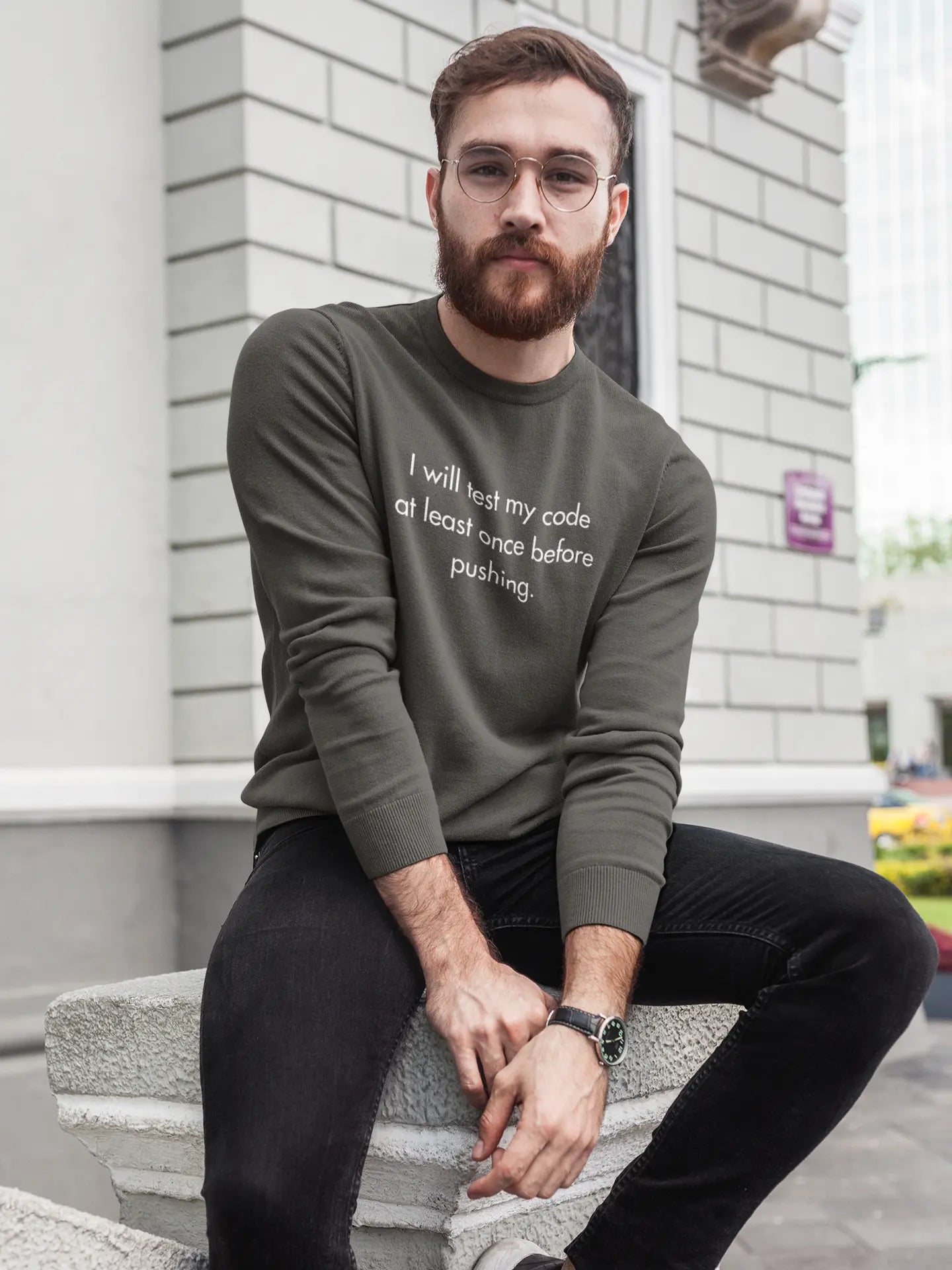 I will test my code before pushing - coding sweatshirt DevHero India