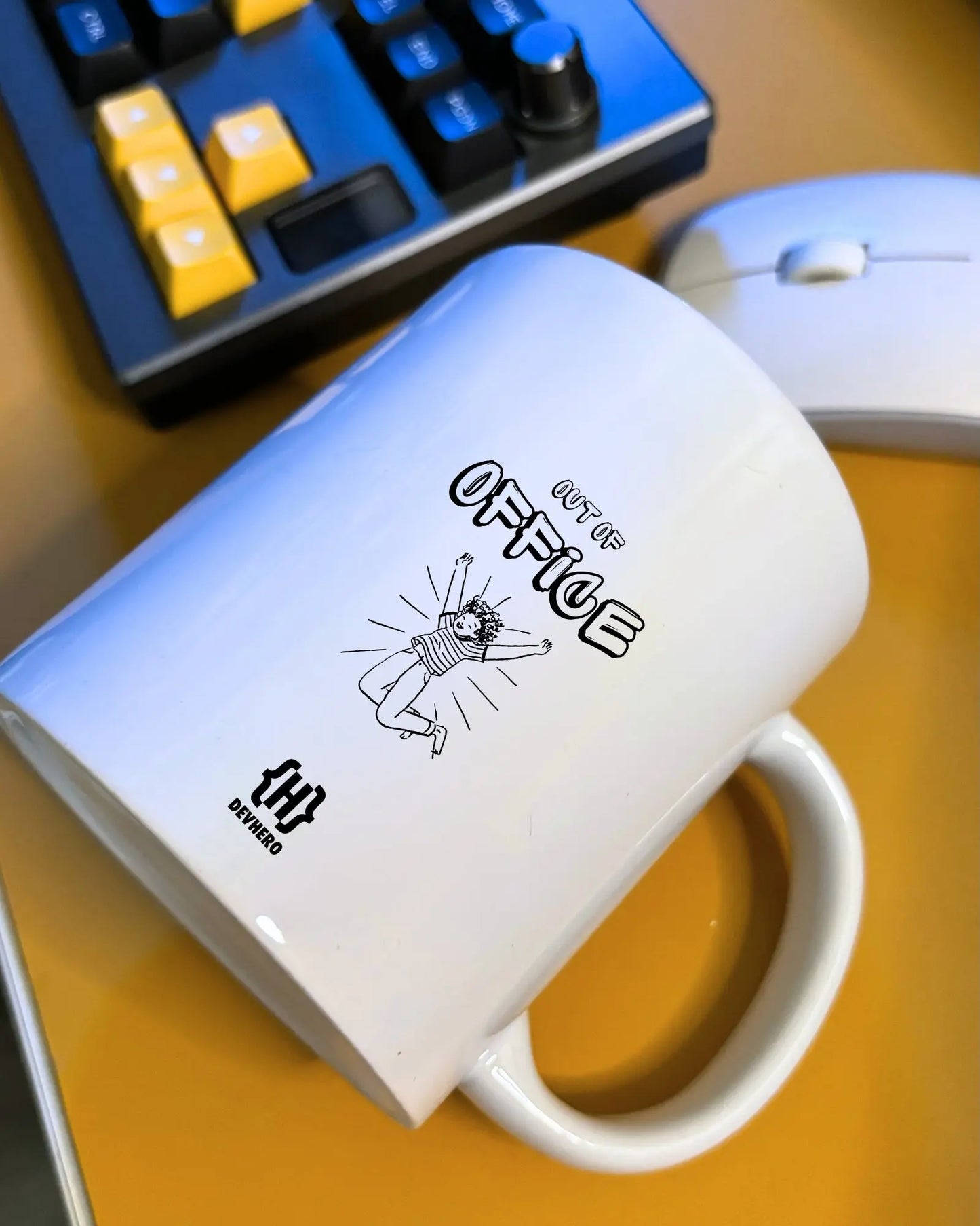 Out of Office - DevHero White Coffee Mug | Ceramic Coffee Mug for coders (11oz) DevHero India