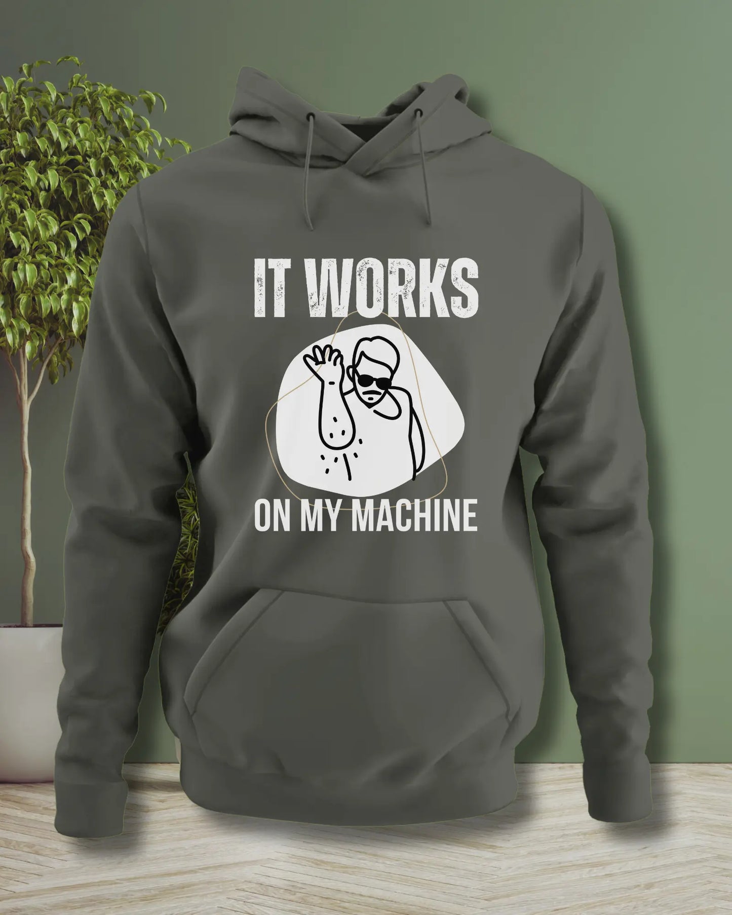 It Works on My Machine (White) - A Fun Coding Geek Hoodie by DevHero DevHero India